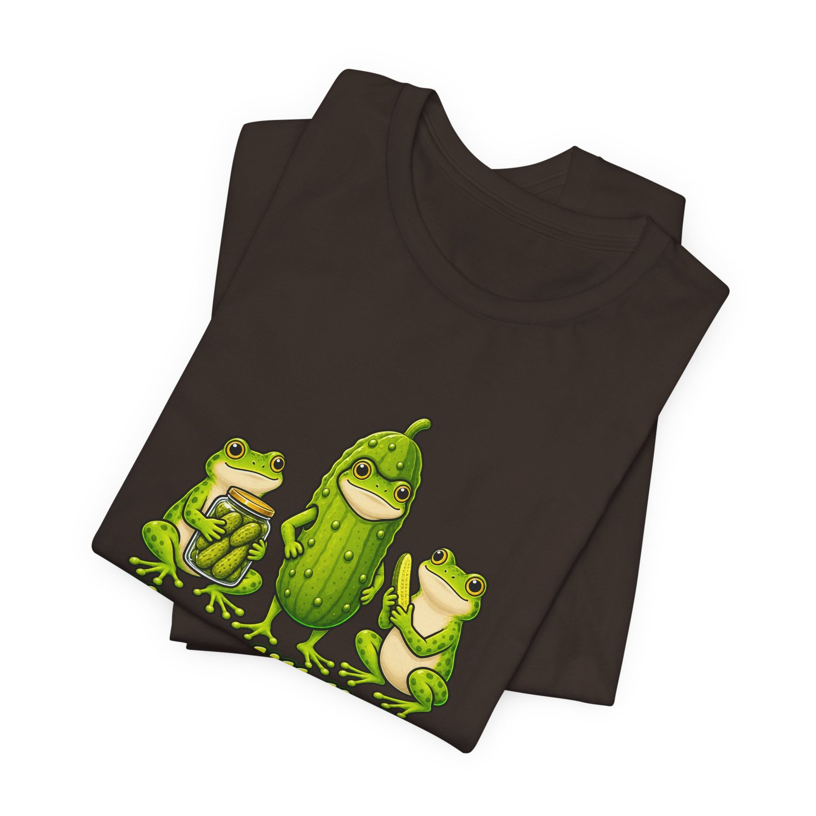 Im A Dill Light Funny Frog Pickle Pun Graphic Tee - Image 11