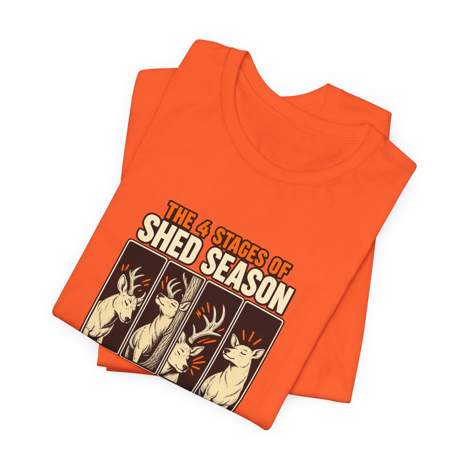 Funny Deer Shed Season Antler Shedding Graphic Tee - Image 7