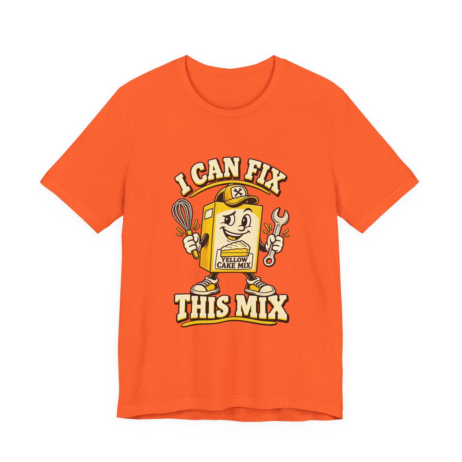 I Can Fix This Mix Yellow Cake Pun Tee - Image 5