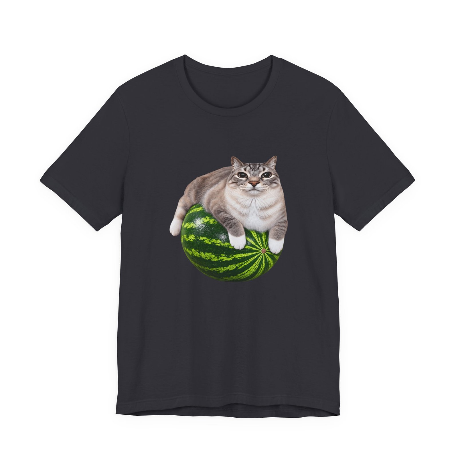 Cat On Watermelon Meme Graphic Tee - Image 9