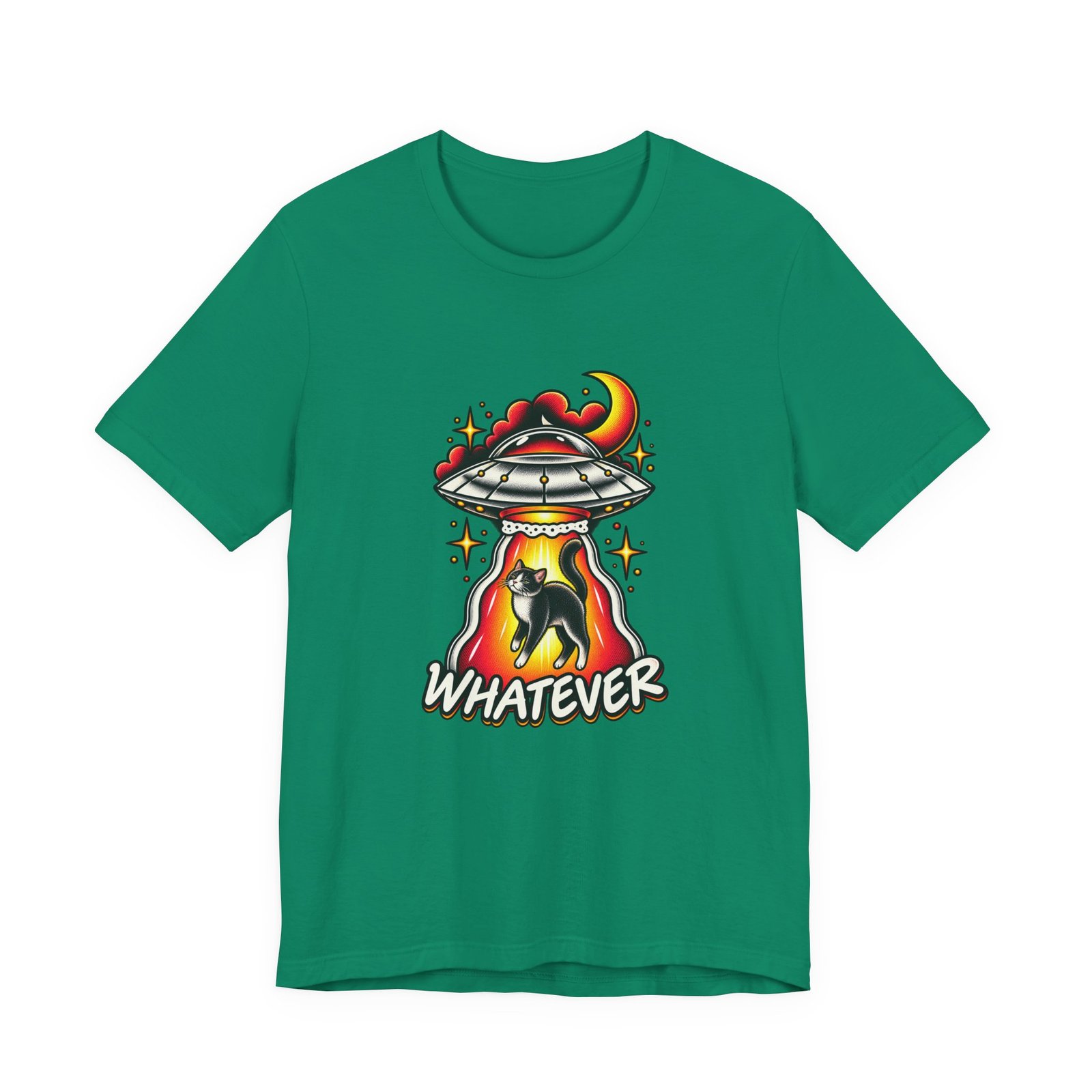 Whatever Spaceship Cat Graphic Tee - Image 25