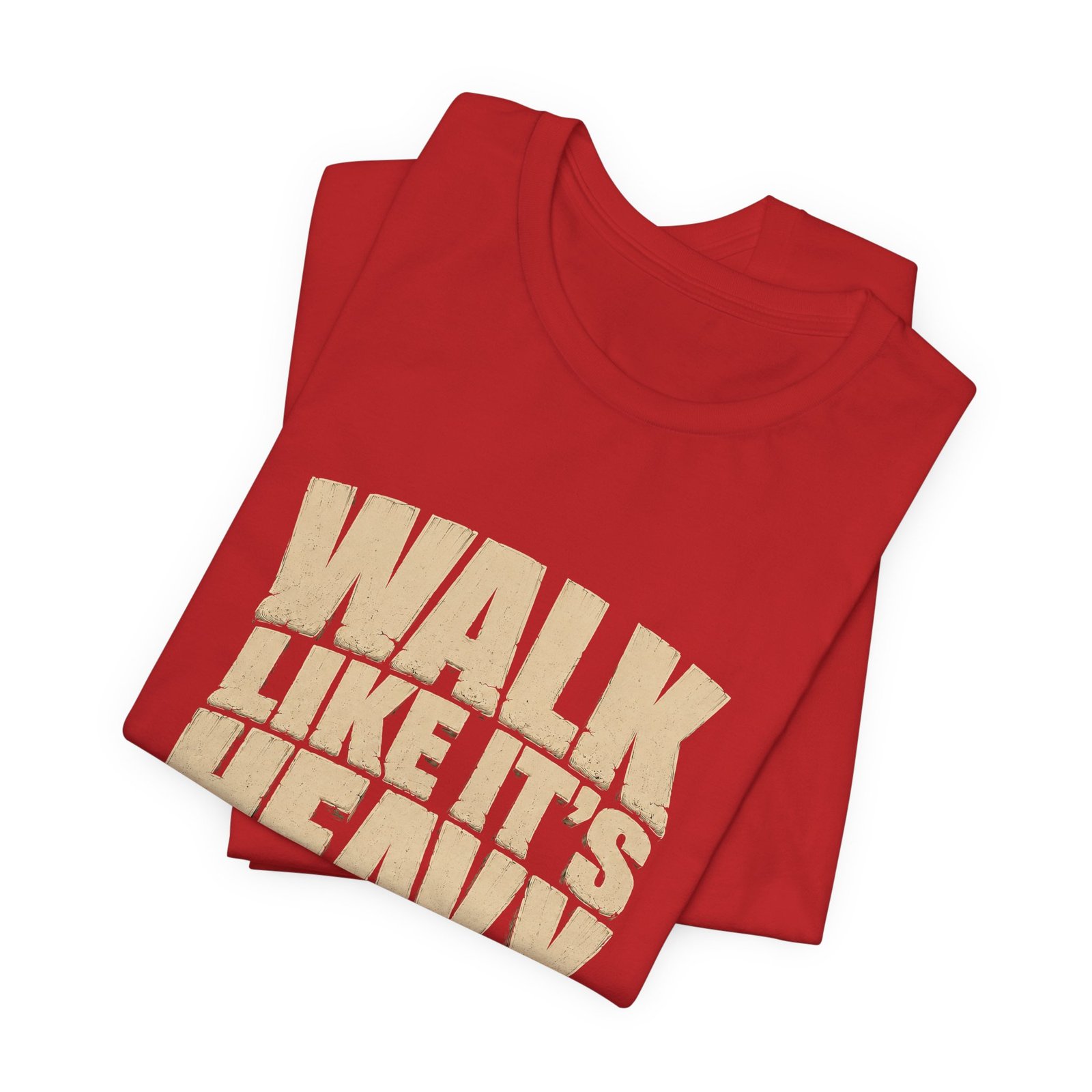 Walk Like It’s Heavy Cracked Lettering Graphic Tee - Image 31