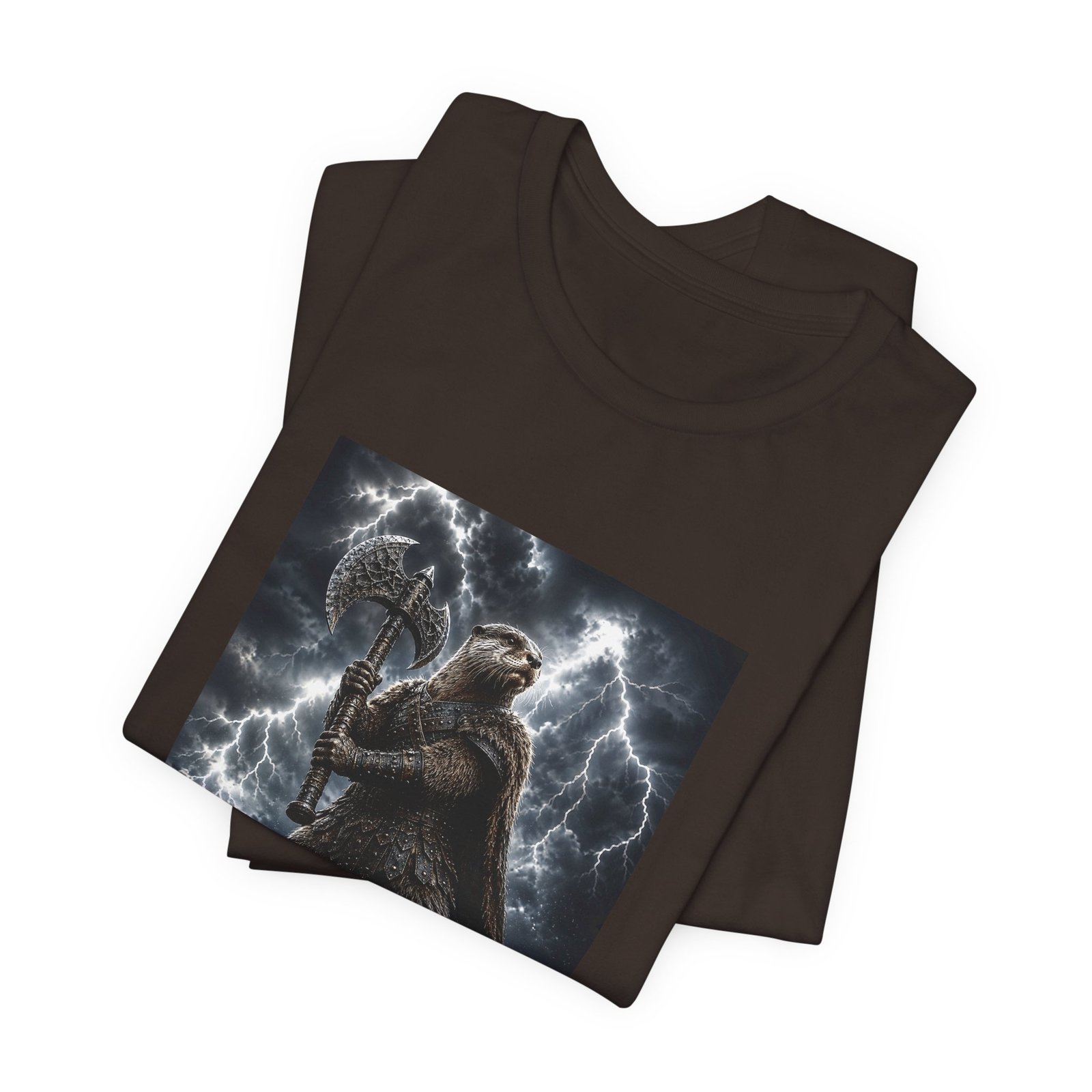 Storm Otter Warrior With Axe Graphic Tee - Image 11