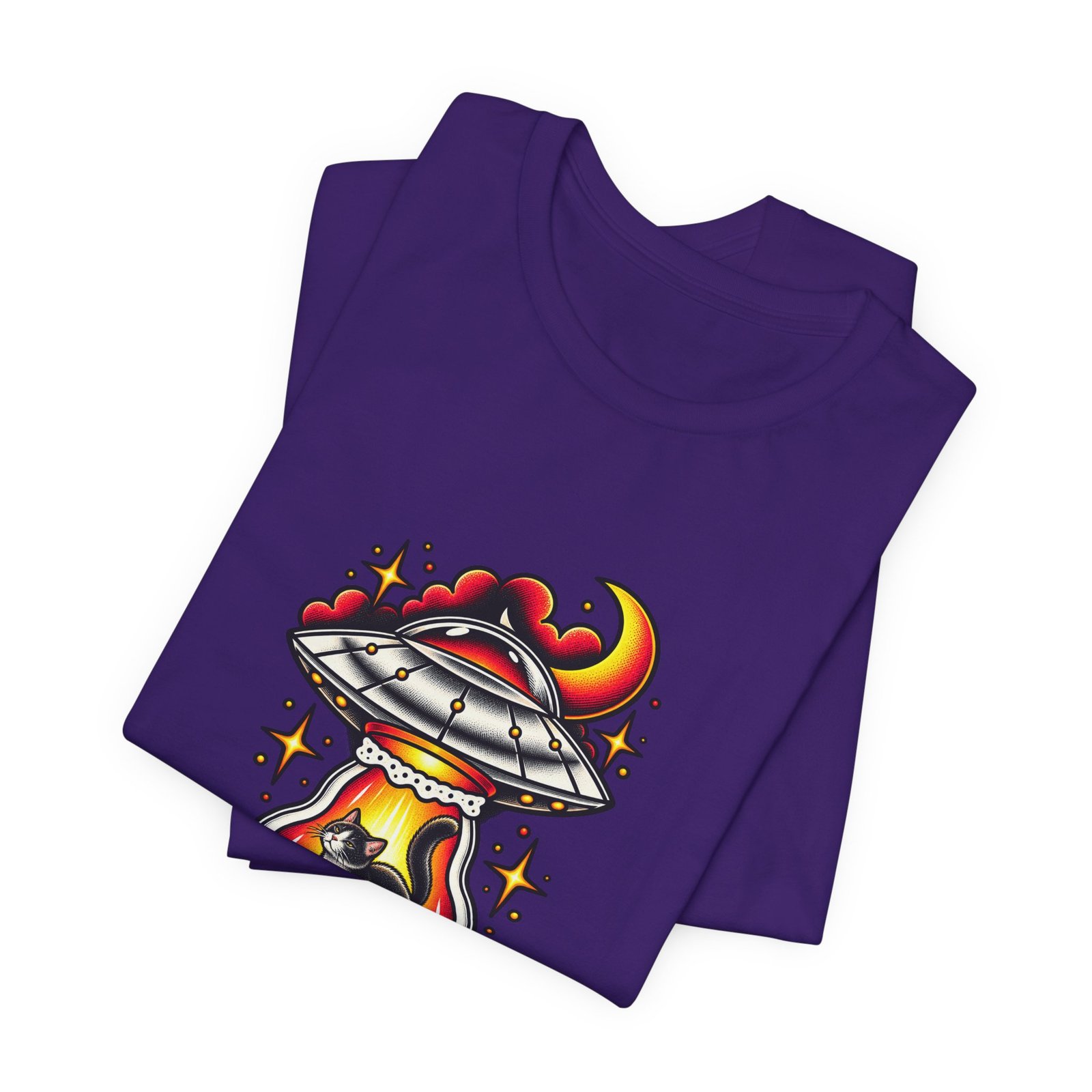 Whatever Spaceship Cat Graphic Tee - Image 39