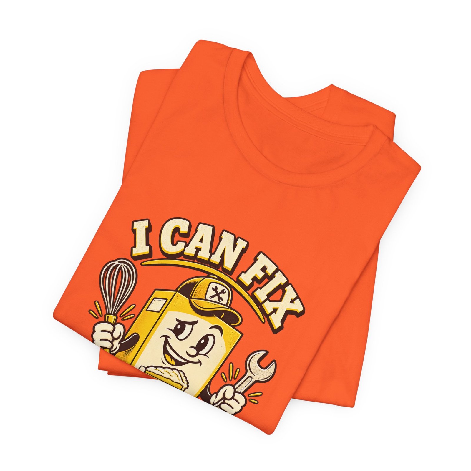 I Can Fix This Mix Yellow Cake Pun Tee - Image 7