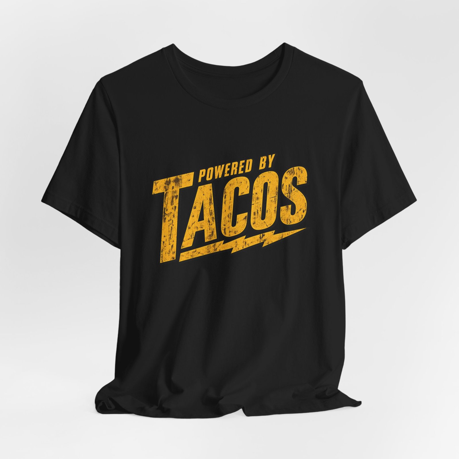 Powered By Tacos Funny Food Lover Quote Graphic Tee - Image 16