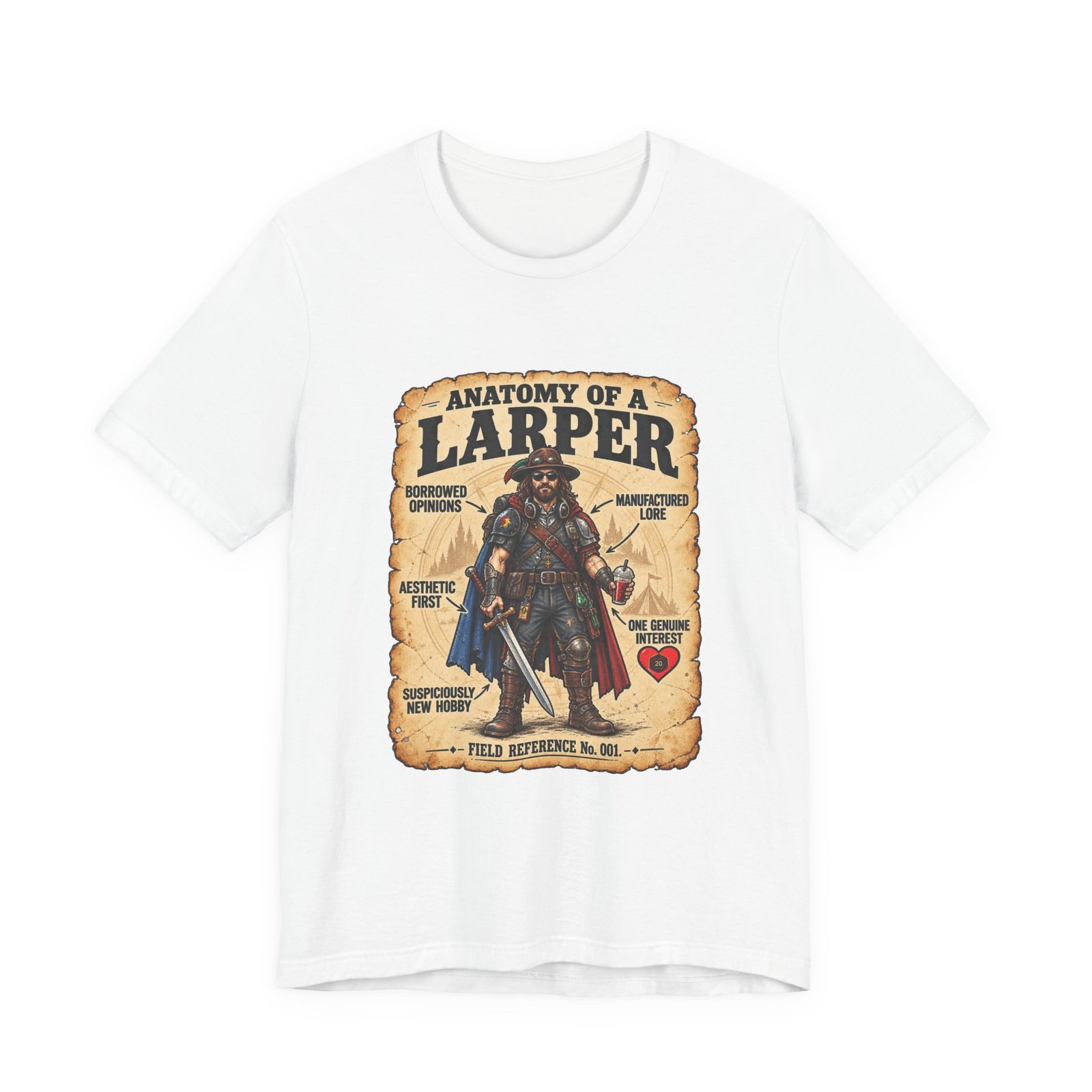Anatomy Of A Larper Field Reference Humor Graphic Tee
