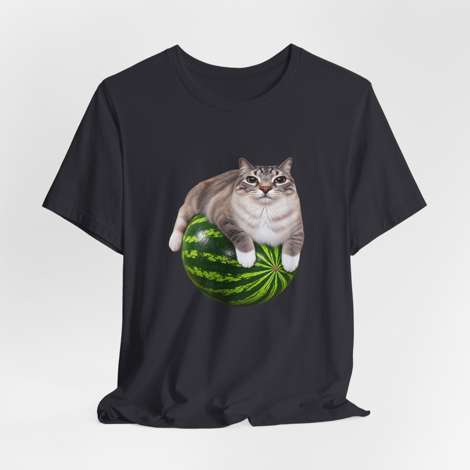 Cat On Watermelon Meme Graphic Tee - Image 12