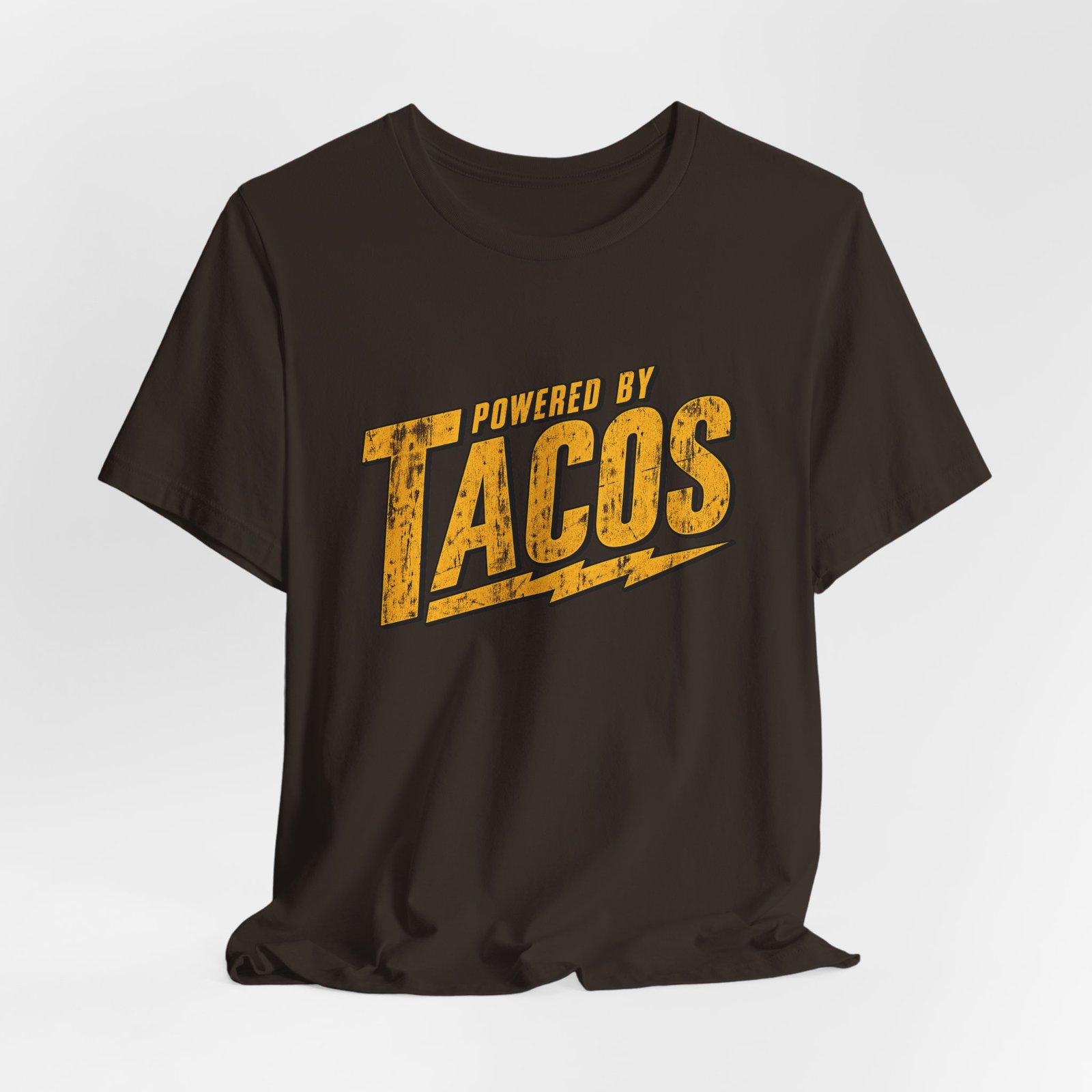 Powered By Tacos Funny Food Lover Quote Graphic Tee - Image 12