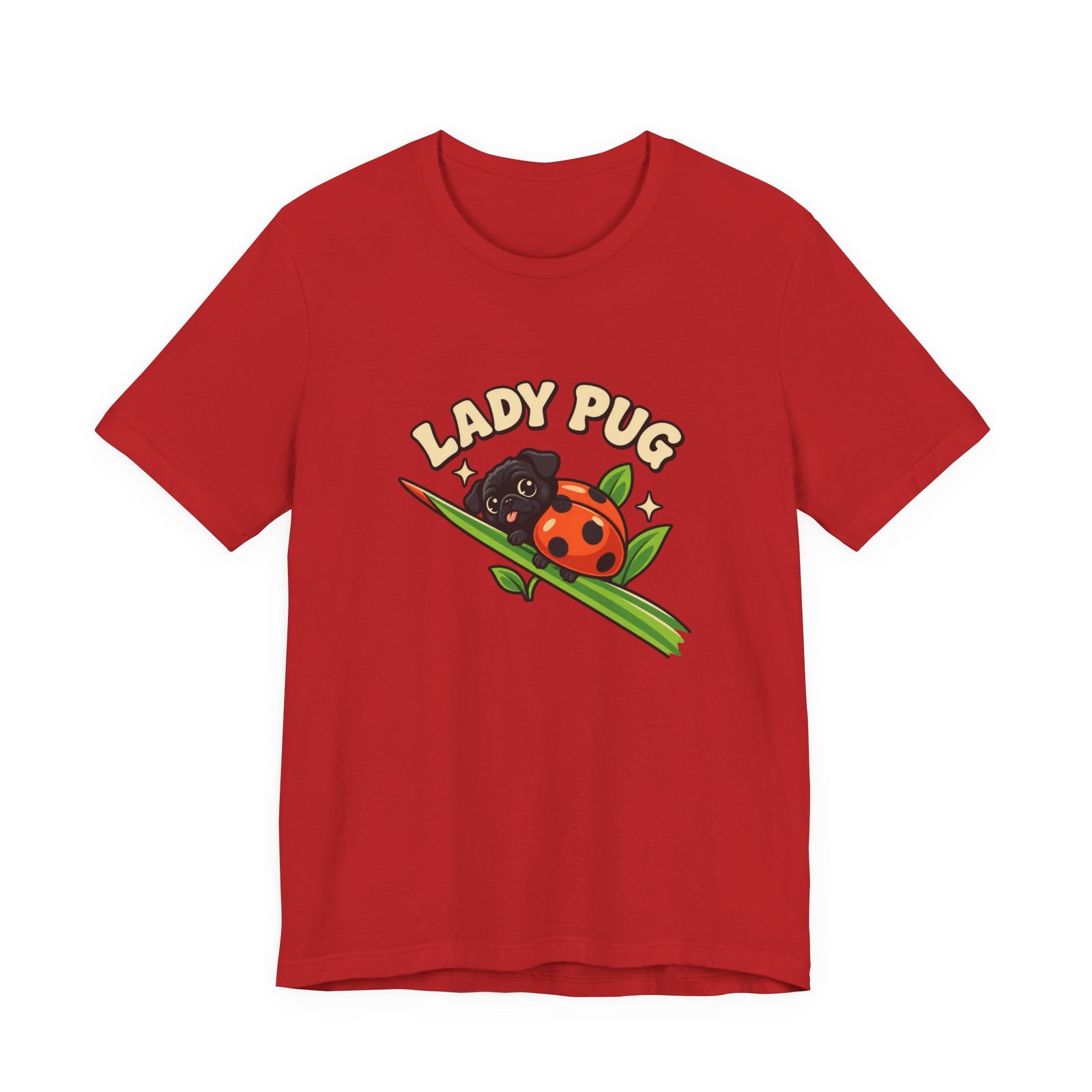 Lady Pug Cute Ladybug Dog Pun Graphic Tee - Image 45