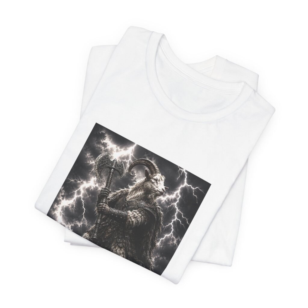 Storm Ram Warrior With Double Headed Axe Graphic Tee