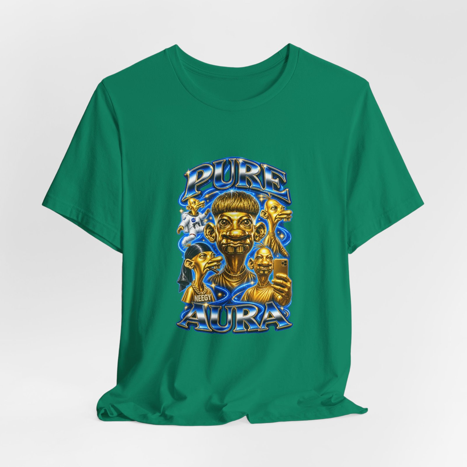 Pure Charisma Aura Neegy Cosmic Selfie Charisma Graphic Tee - Image 28