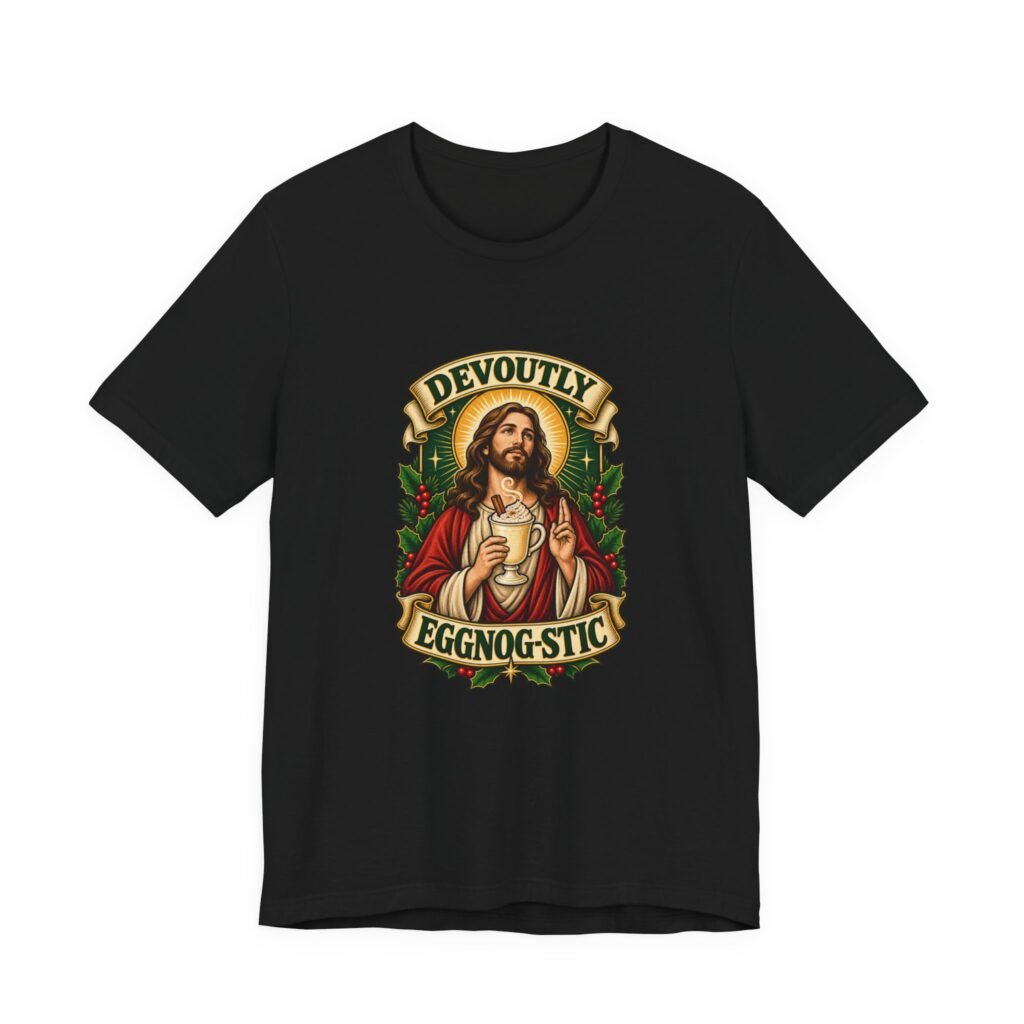 Devoutly Eggnog-Stic Graphic Tee