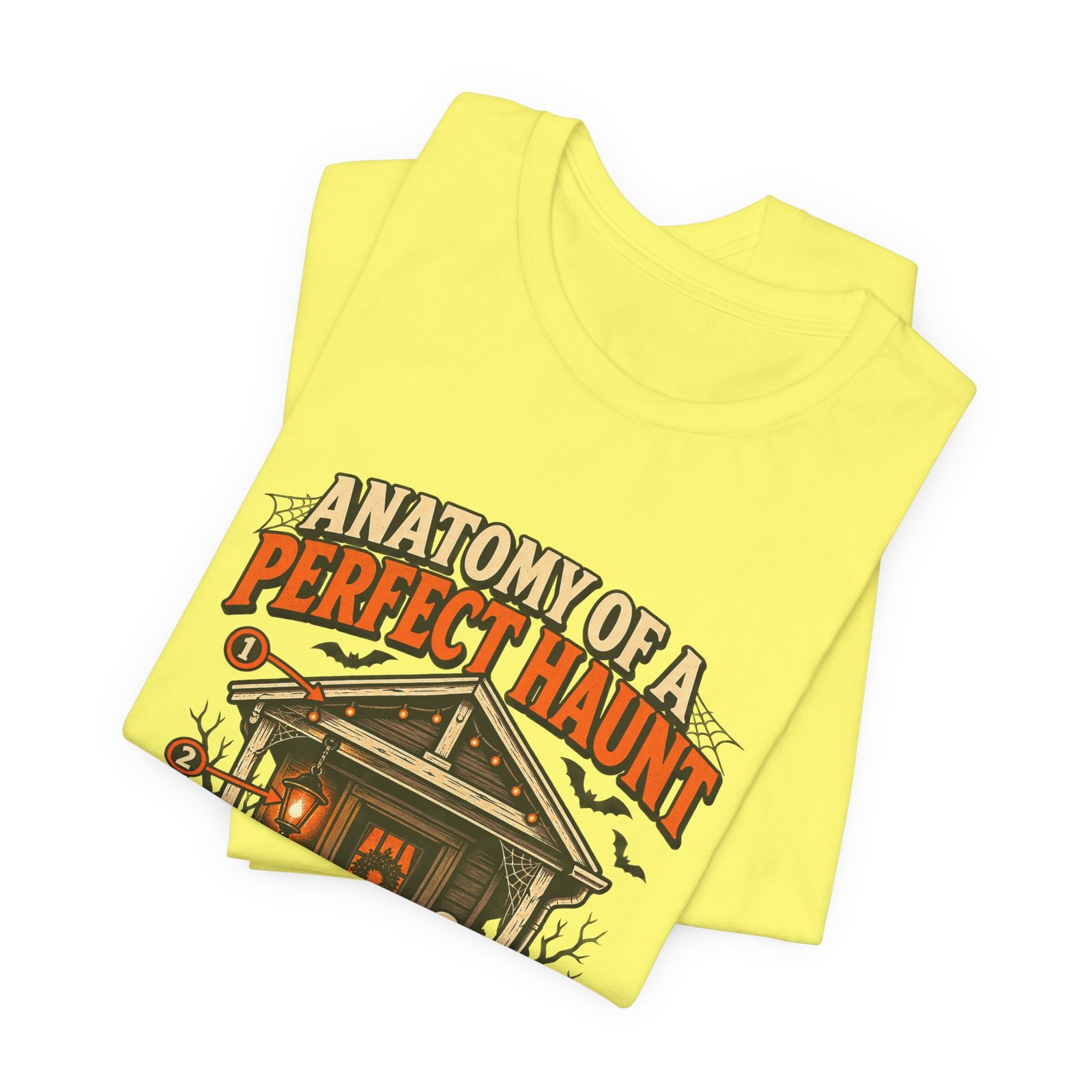 Anatomy Of A Haunted Porch Halloween Ghost Graphic Tee - Image 11