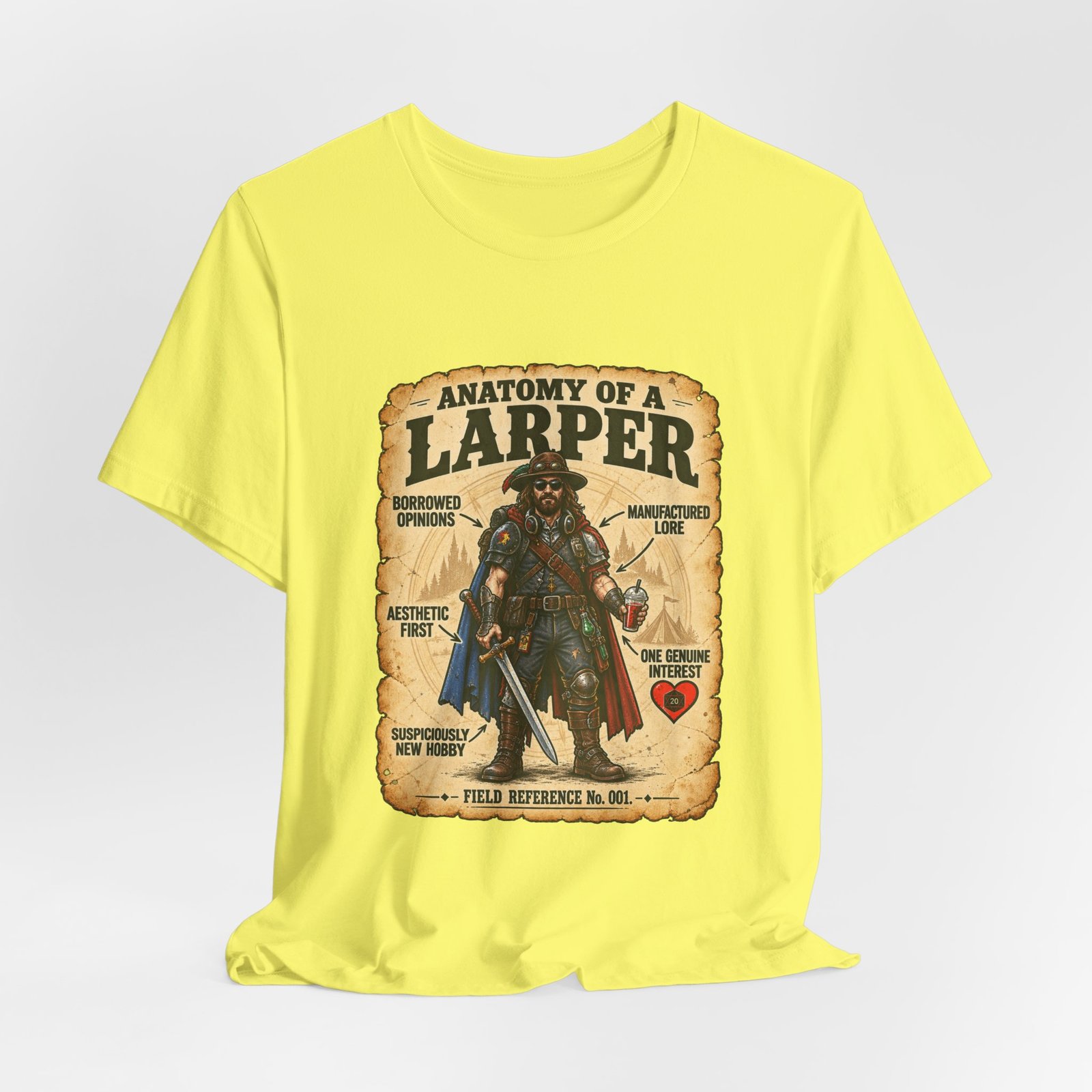Anatomy Of A Larper Field Reference Humor Graphic Tee - Image 20