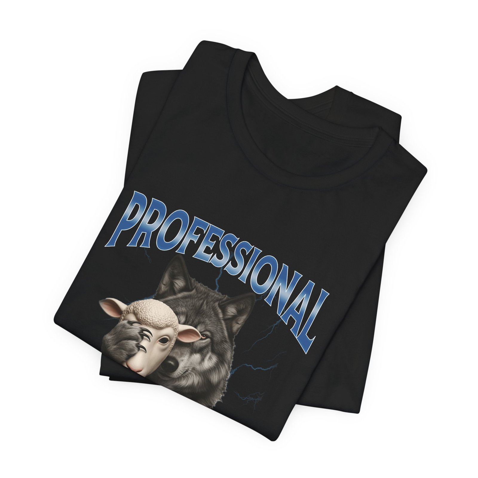 Professional Larper Wolf In Sheep Mask 90s Humor Graphic Tee - Image 3