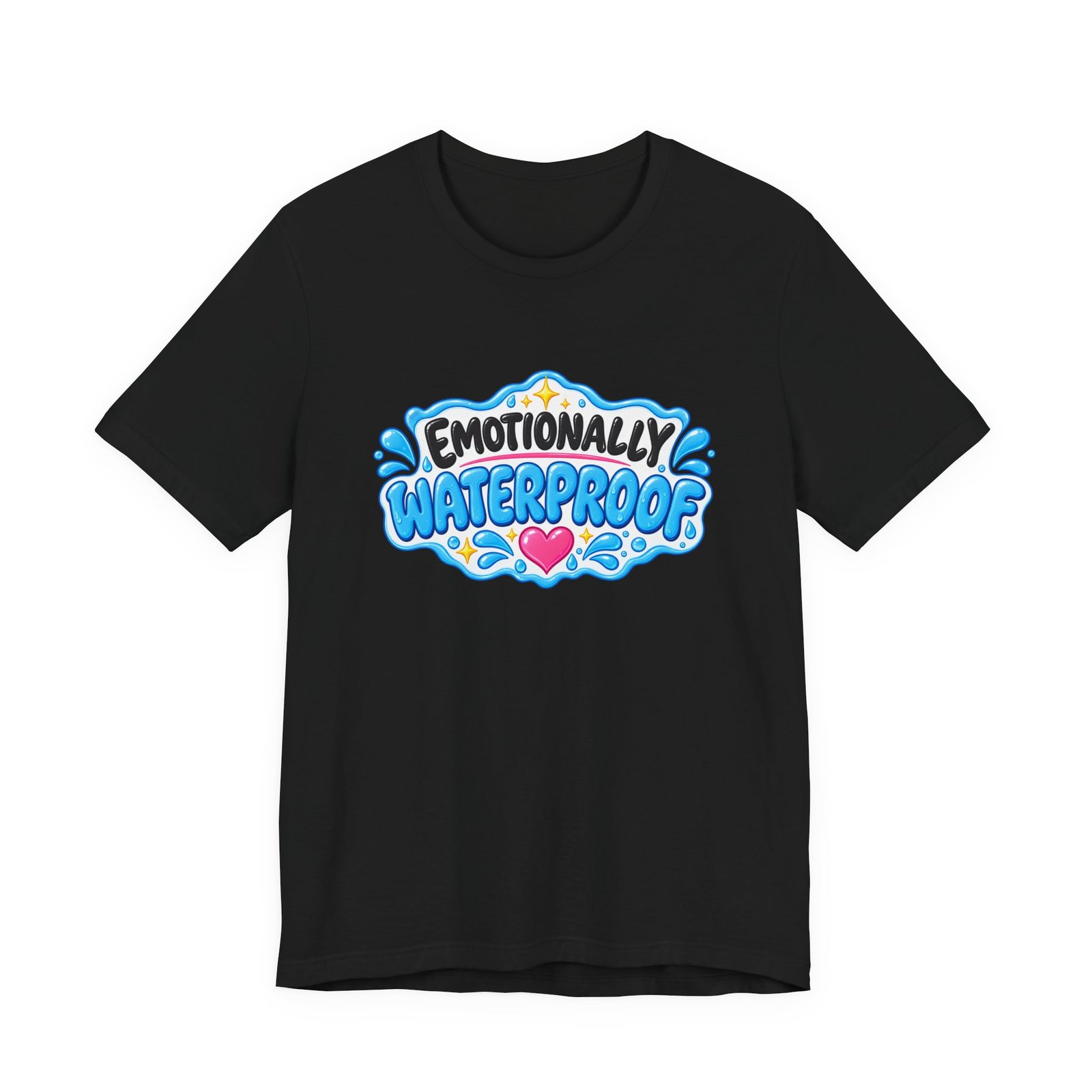 Emotionally Waterproof Makeup Humor Graphic Tee - Image 13