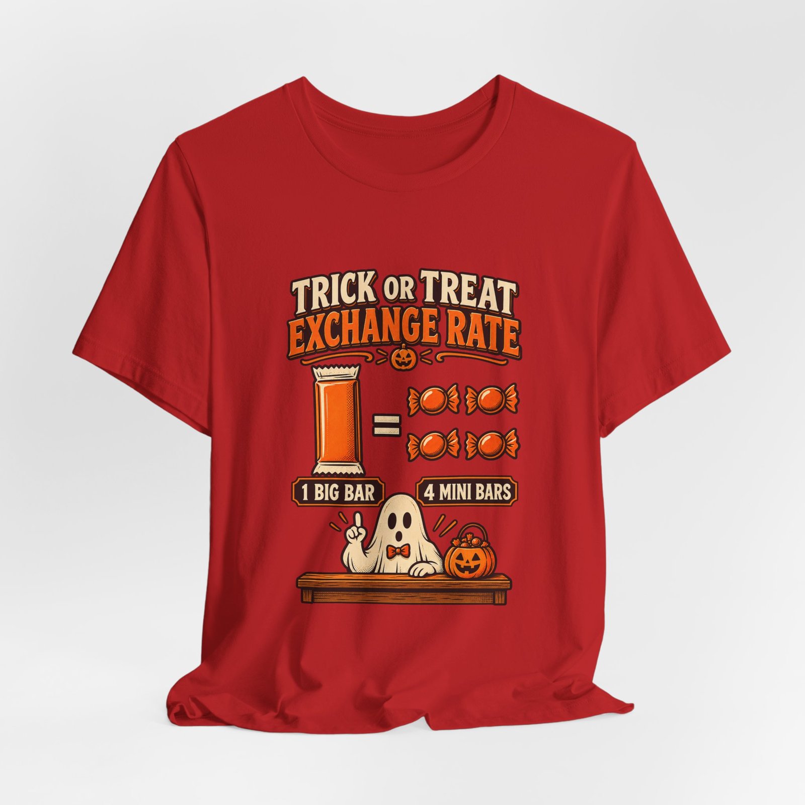 Trick Treat Candy Exchange Rate Halloween Graphic Tee - Image 48