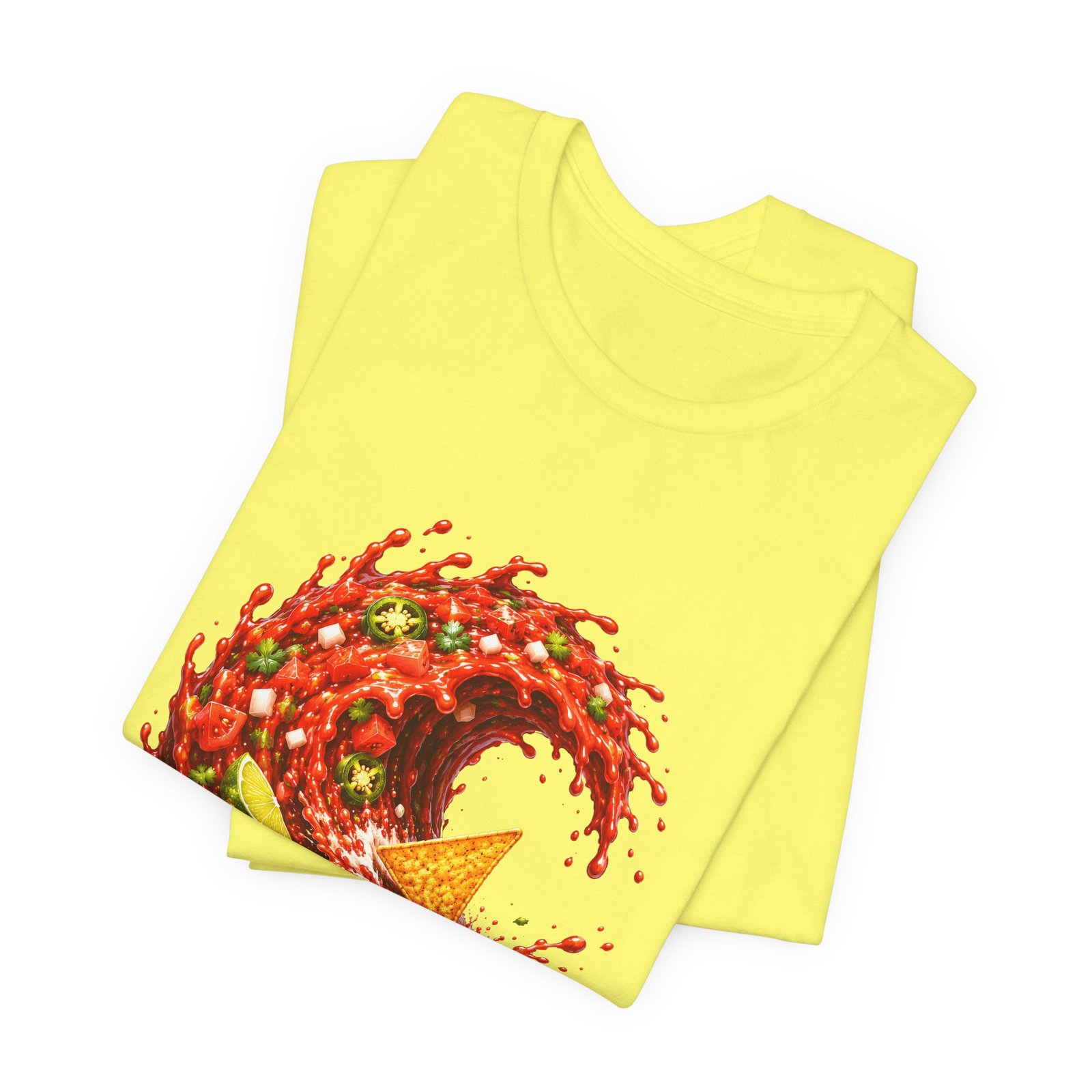 Tortilla Chip Surfing Spicy Salsa Wave Graphic Tee - Image 19