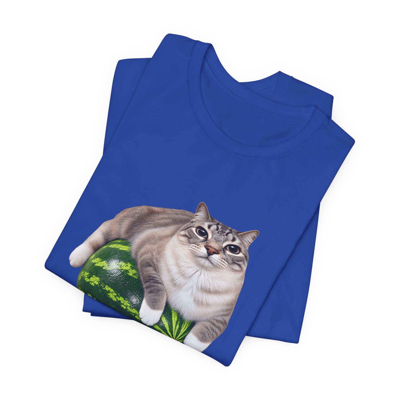 Cat On Watermelon Meme Graphic Tee - Image 19