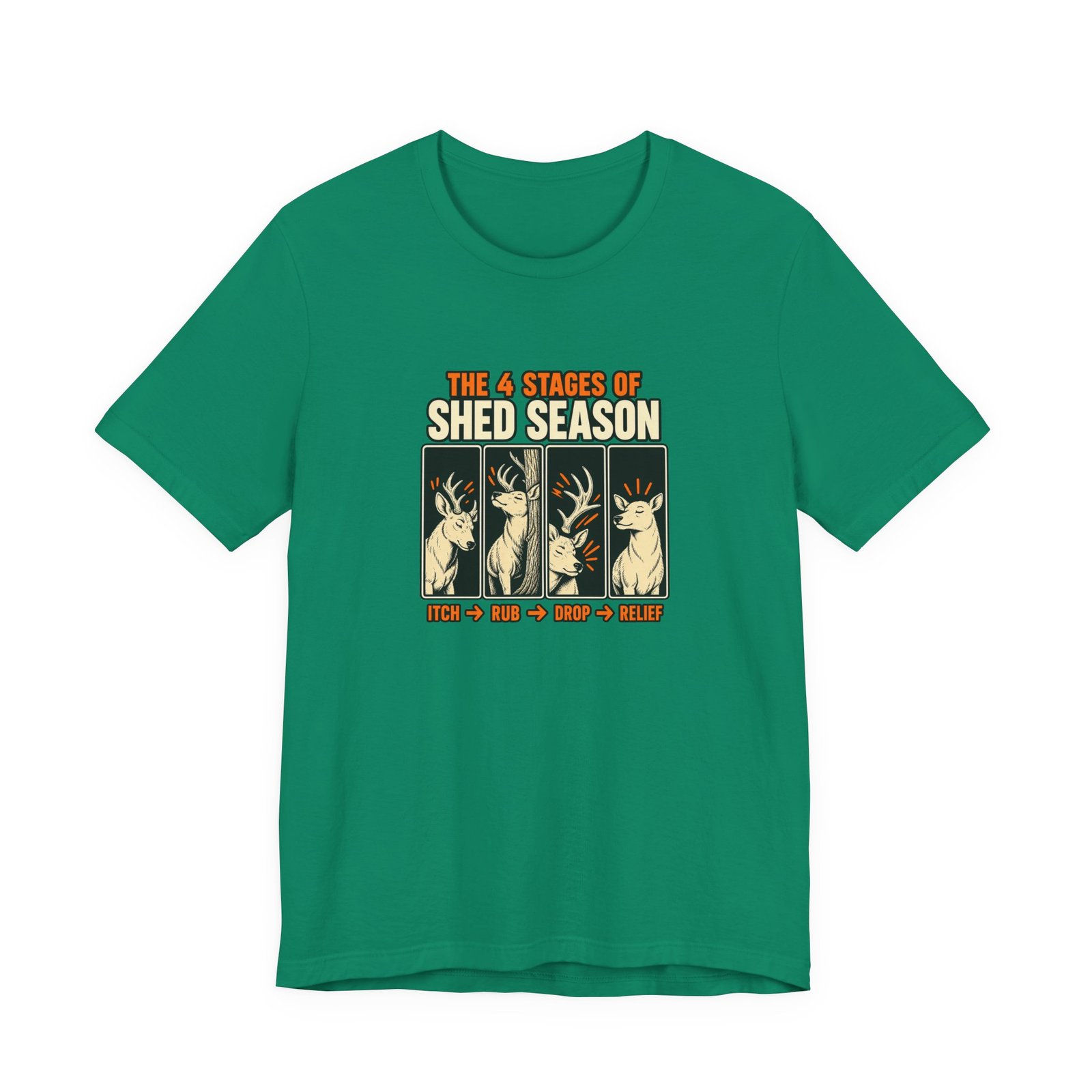 Funny Deer Shed Season Antler Shedding Graphic Tee - Image 25
