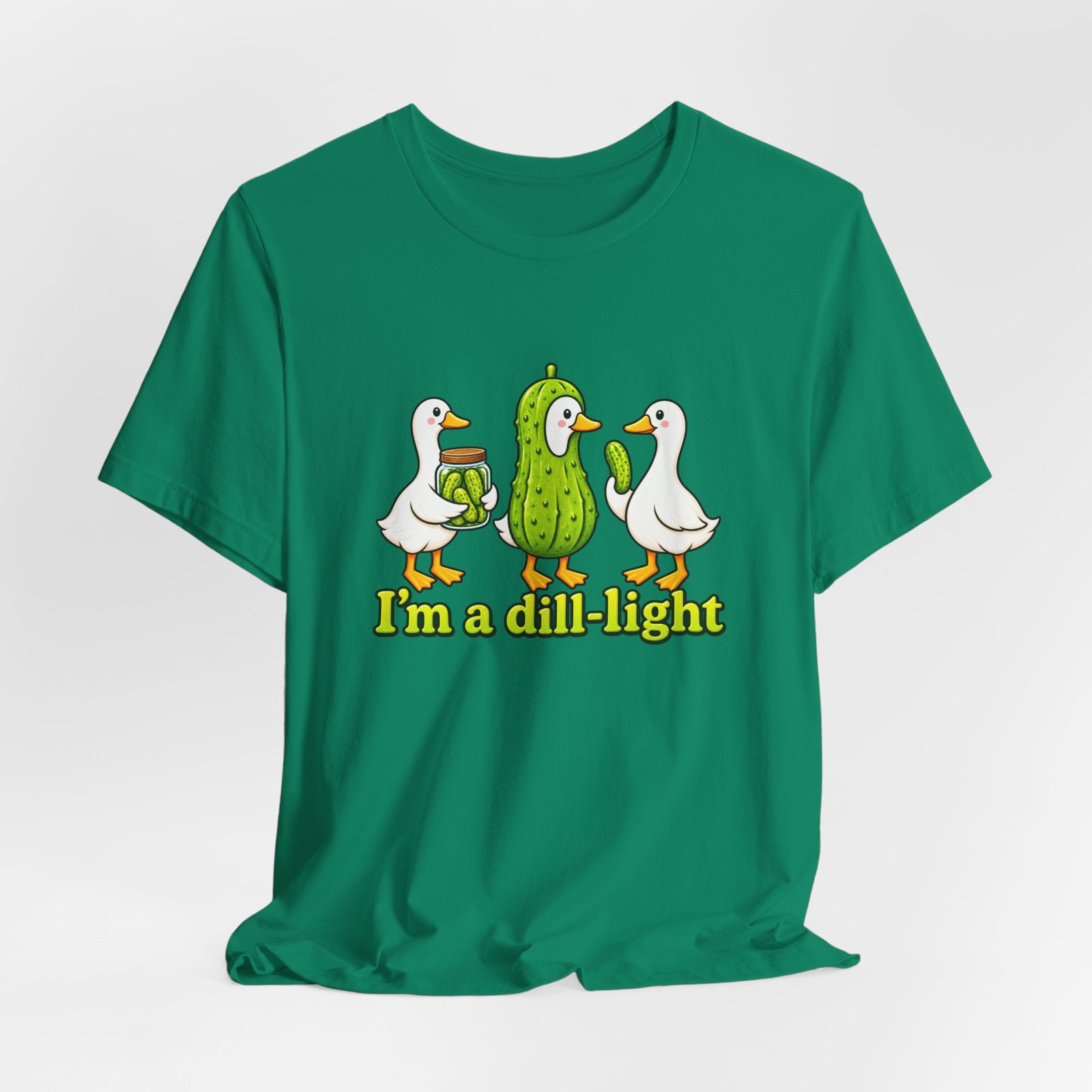 I'm A Dill-Light Funny Goose Pickle Pun Graphic Tee - Image 28