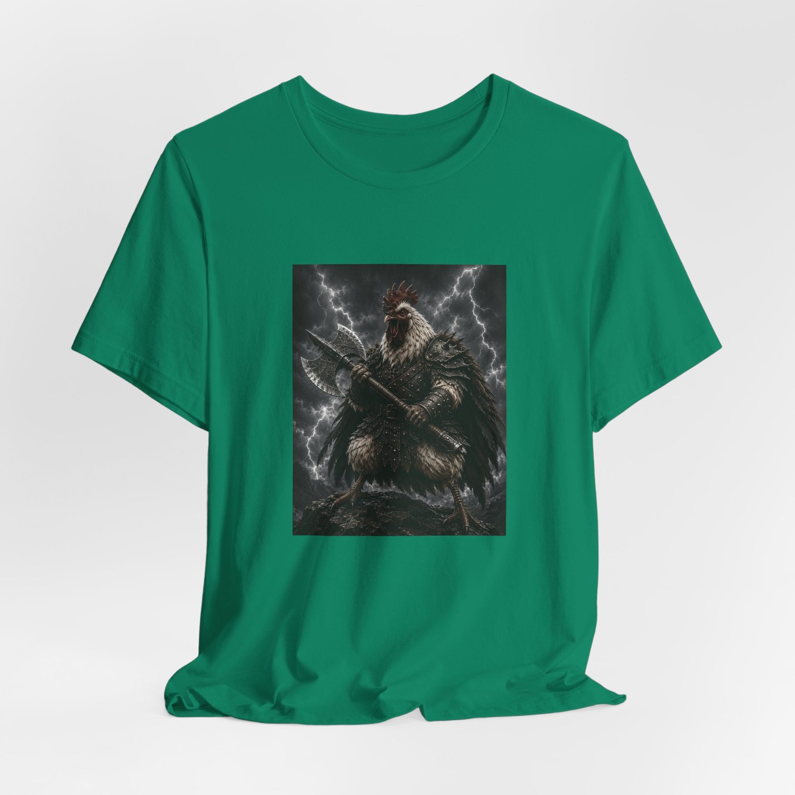 Fantasy Rooster War Lightning Axe Graphic Tee - Image 28