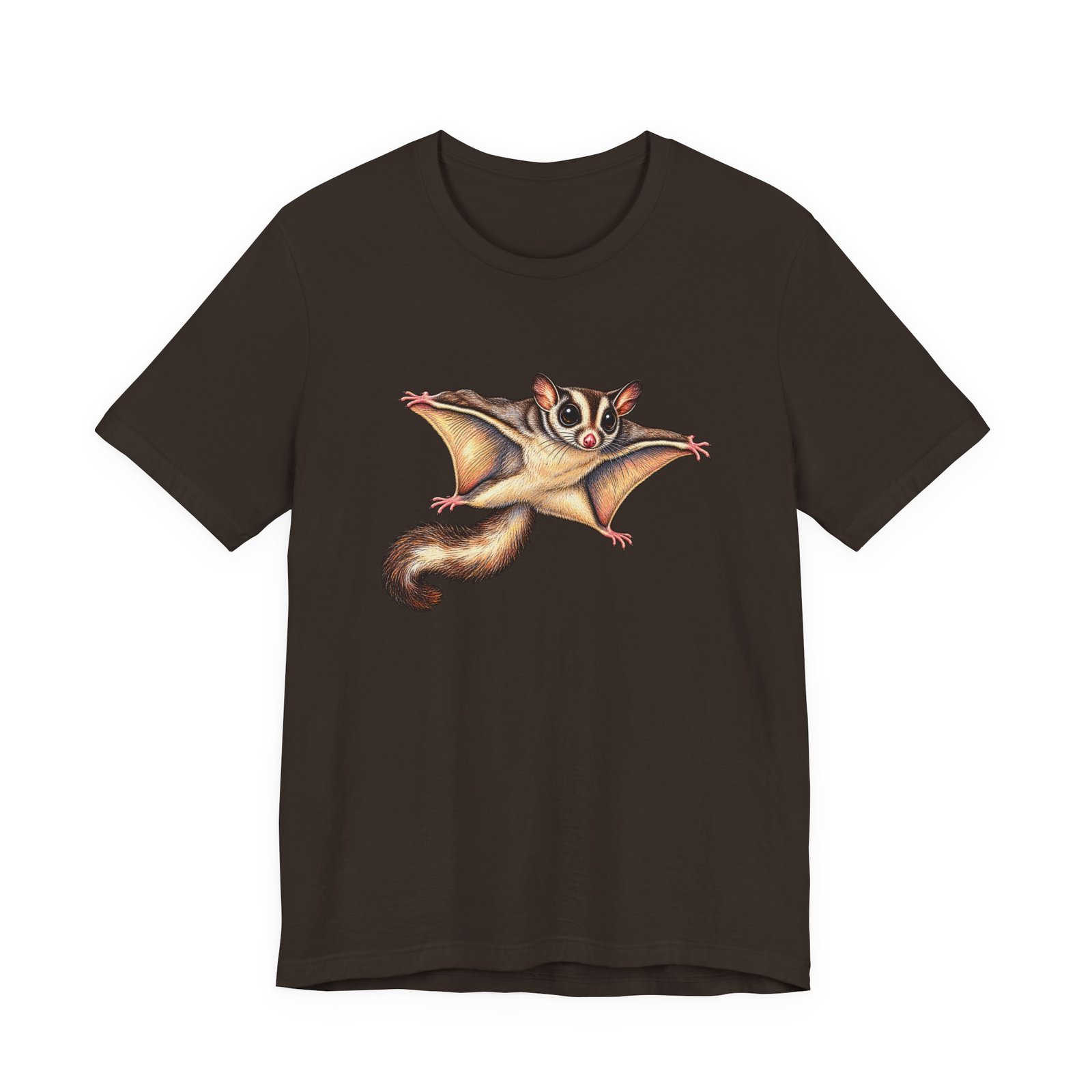 Sugar Glider Mid Glide Squirrel Wildlife Flying Illustration Graphic Tee - Image 9