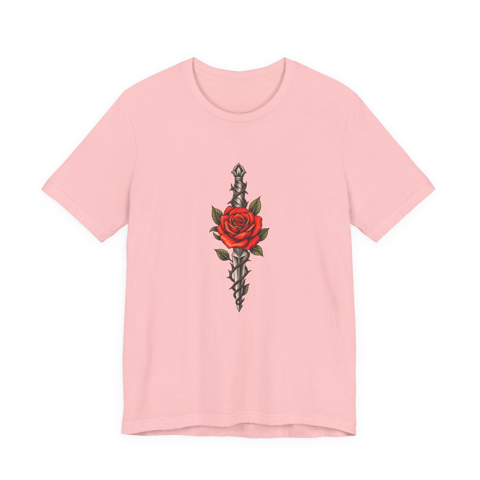 Rose Thorny Dagger Graphic Tee - Image 41