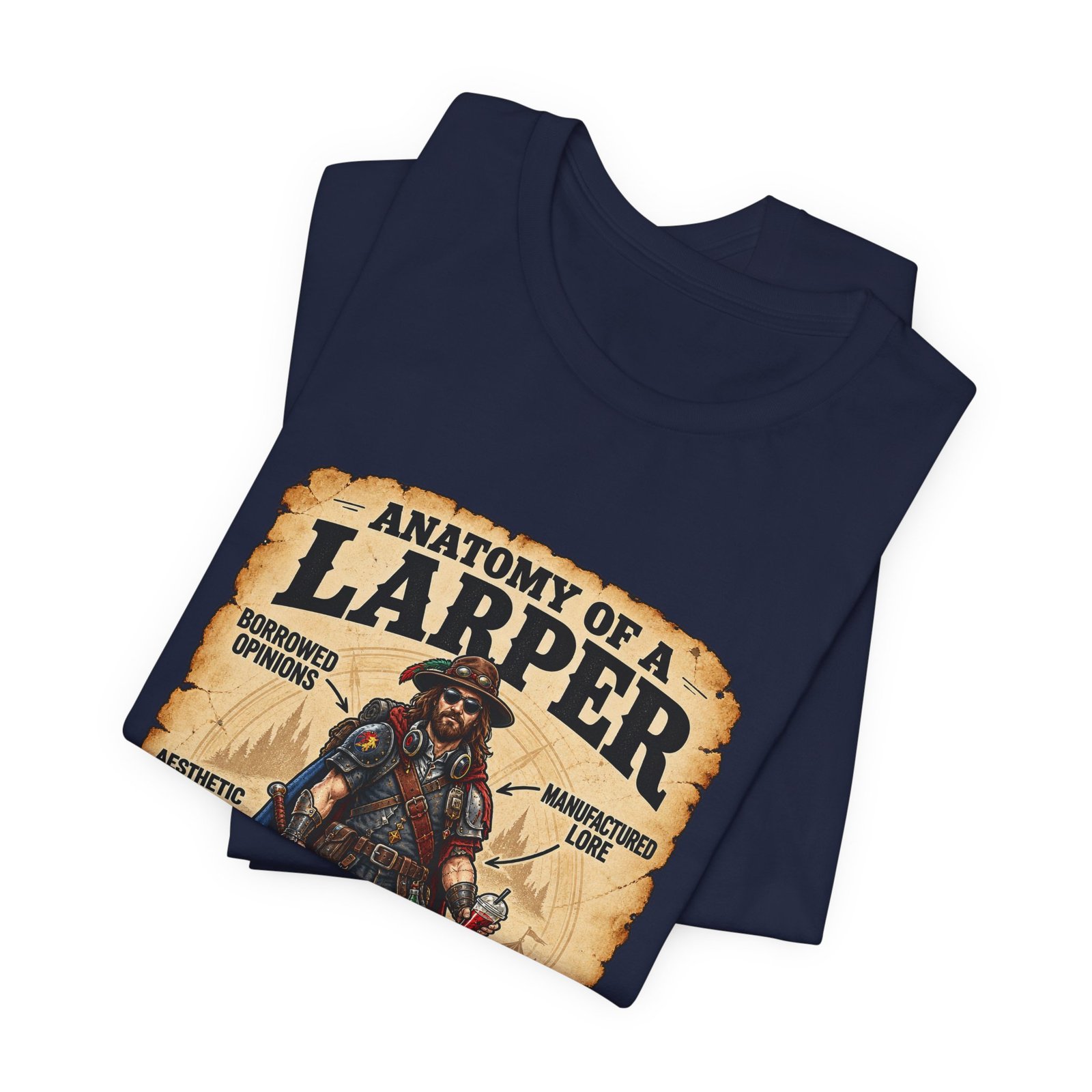 Anatomy Of A Larper Field Reference Humor Graphic Tee - Image 35