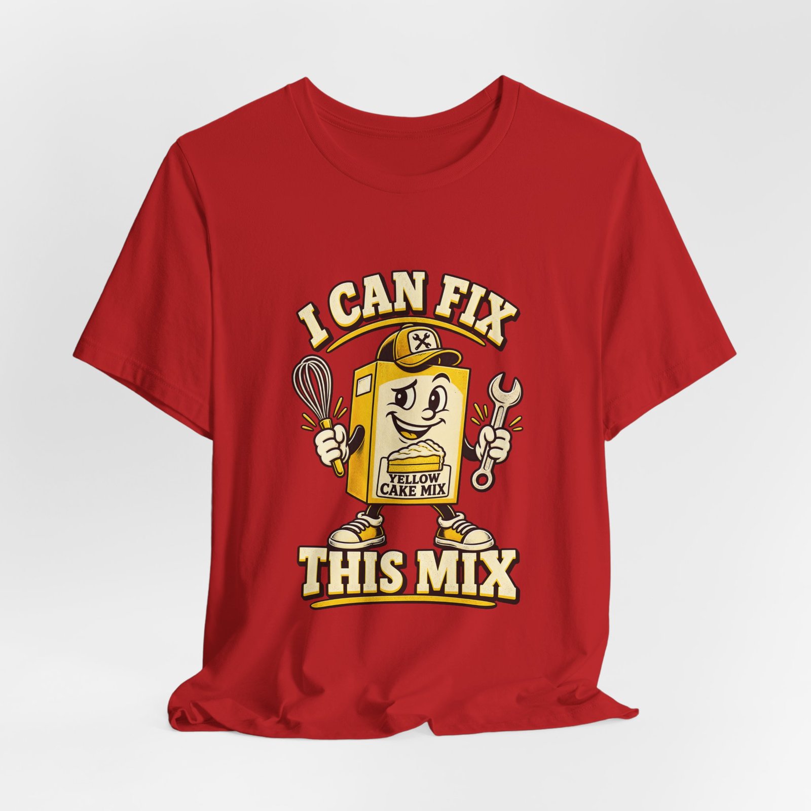 I Can Fix This Mix Yellow Cake Pun Tee - Image 48