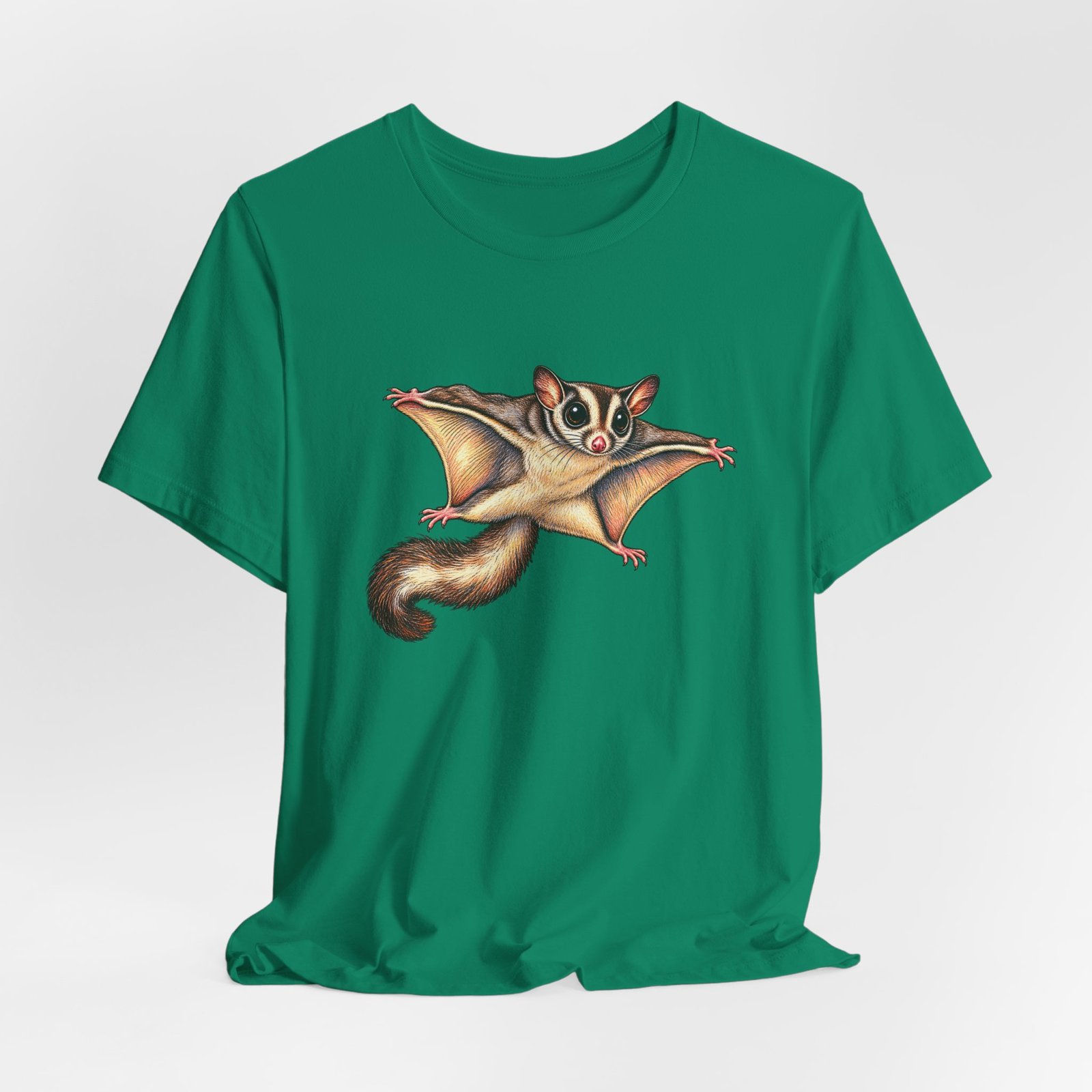 Sugar Glider Mid Glide Squirrel Wildlife Flying Illustration Graphic Tee - Image 28