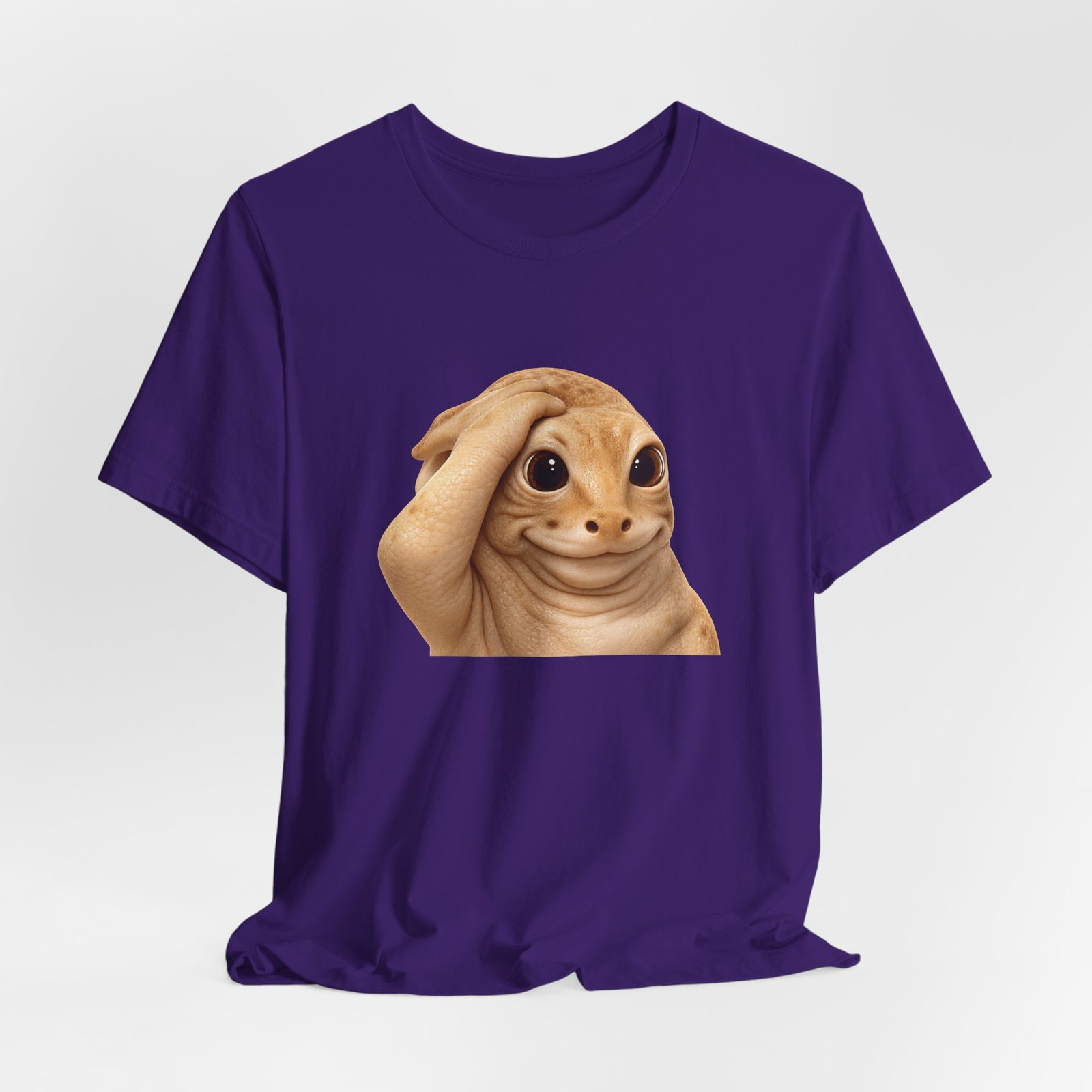 Funny Bashful Cat Reaction Meme Graphic Tee - Image 40