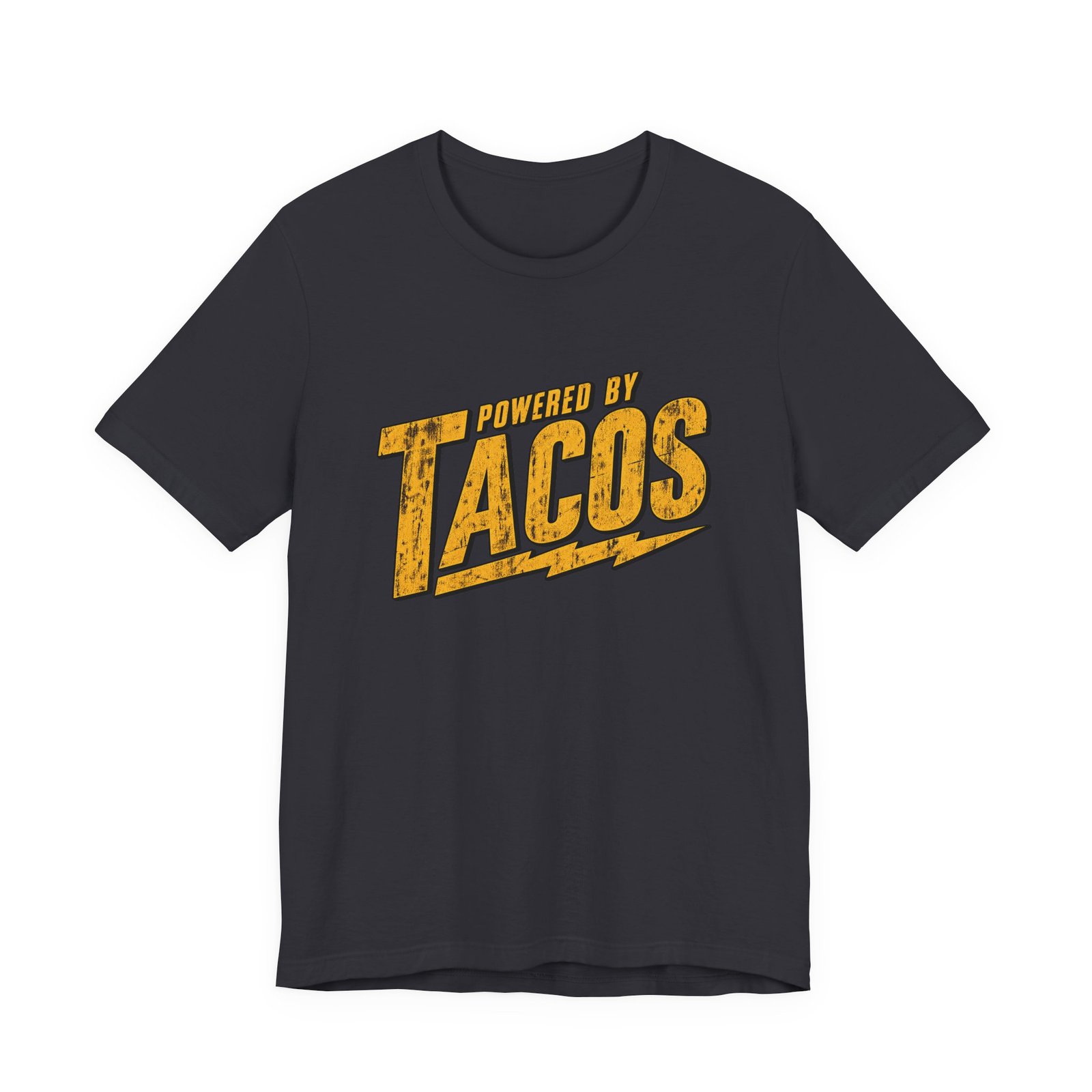Powered By Tacos Funny Food Lover Quote Graphic Tee - Image 21