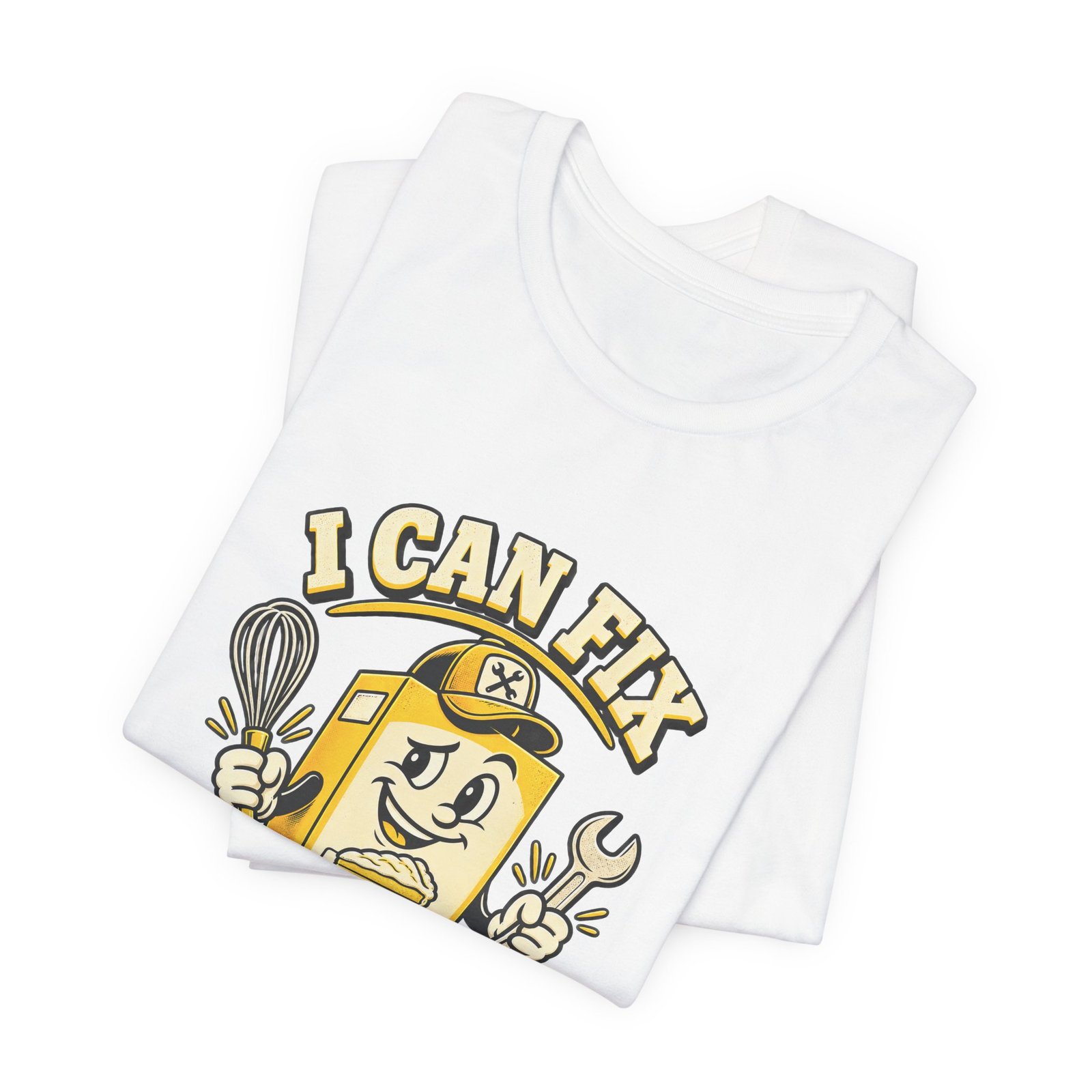 I Can Fix This Mix Yellow Cake Pun Tee - Image 3