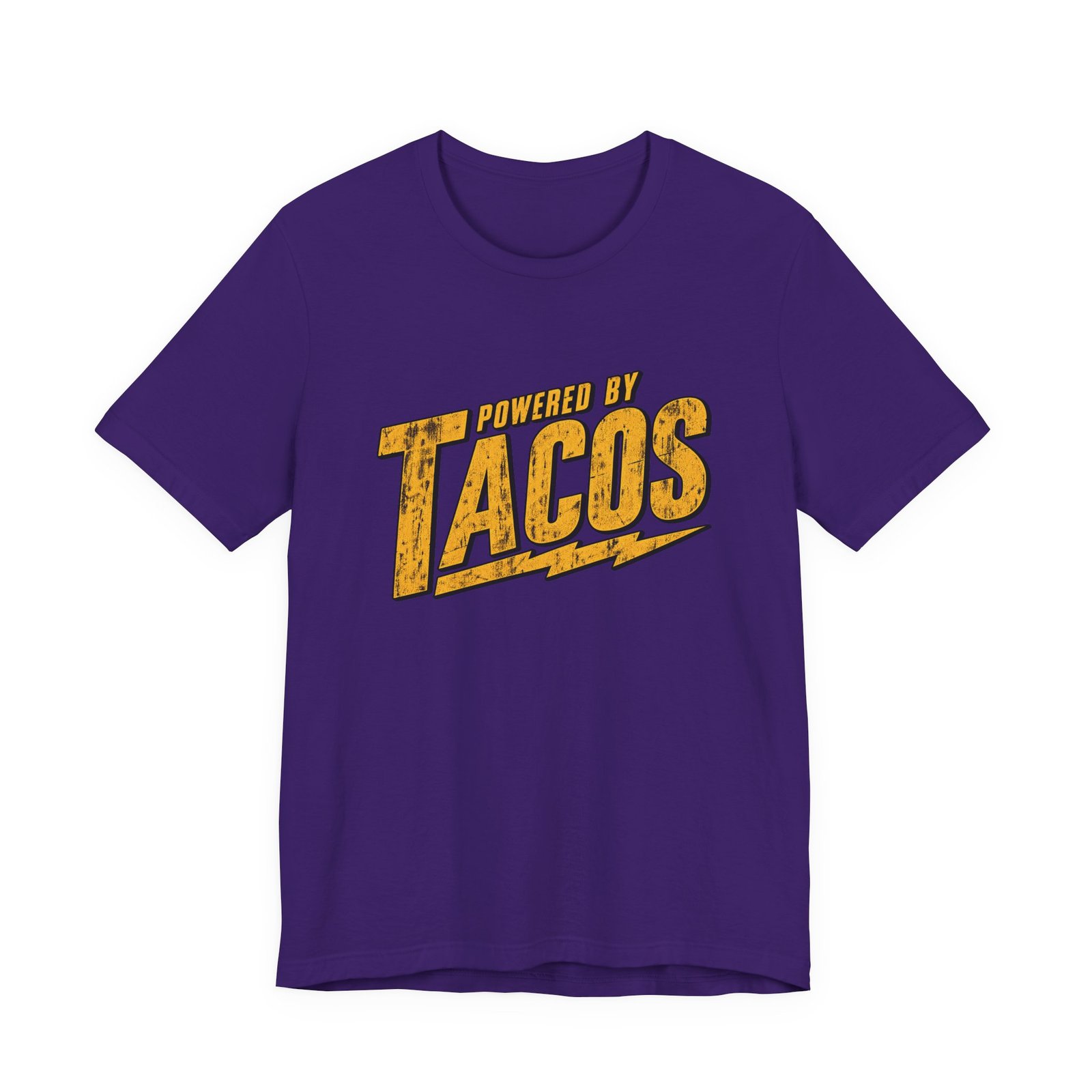 Powered By Tacos Funny Food Lover Quote Graphic Tee - Image 37