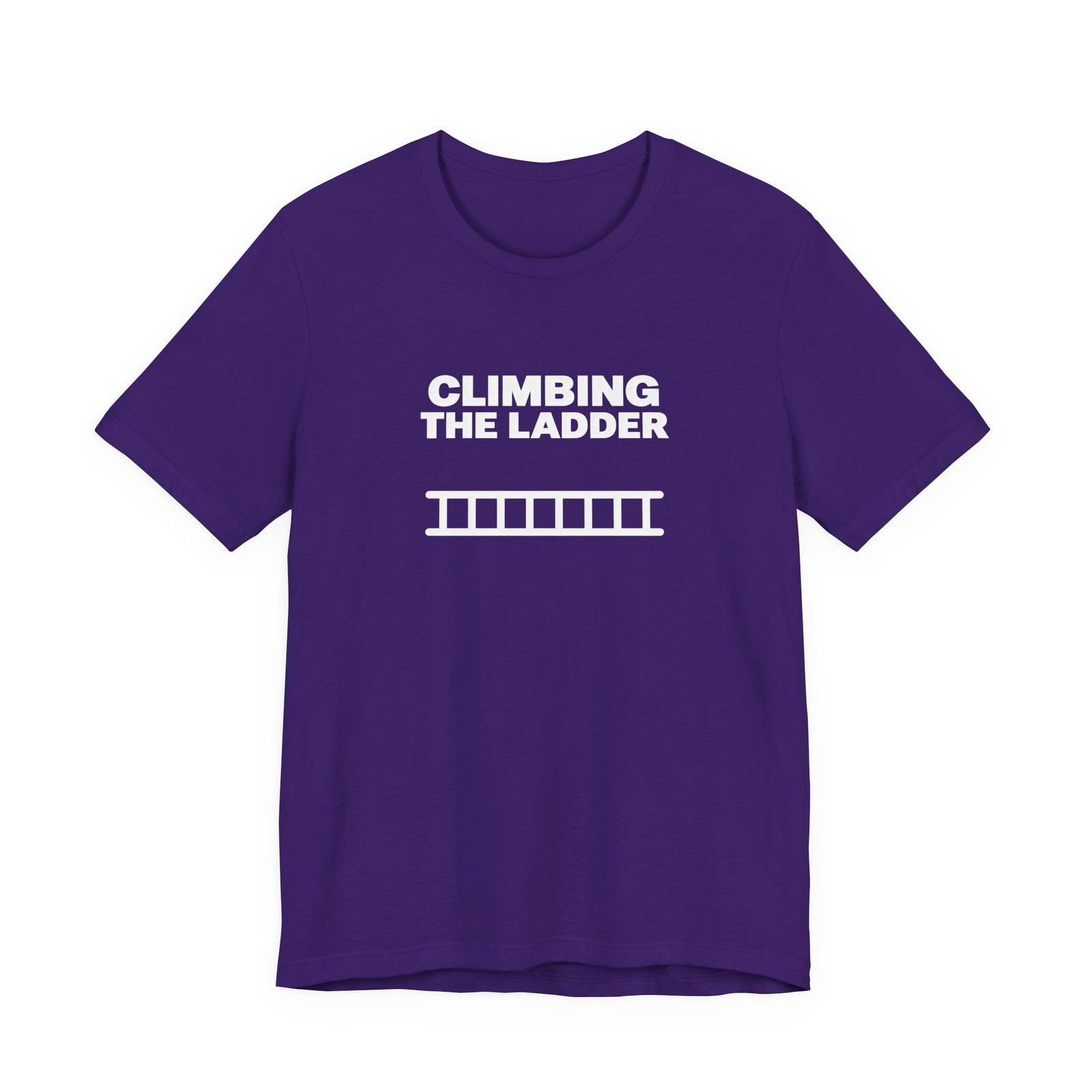 Funny Climbing The Ladder Progress Graphic Tee - Image 25