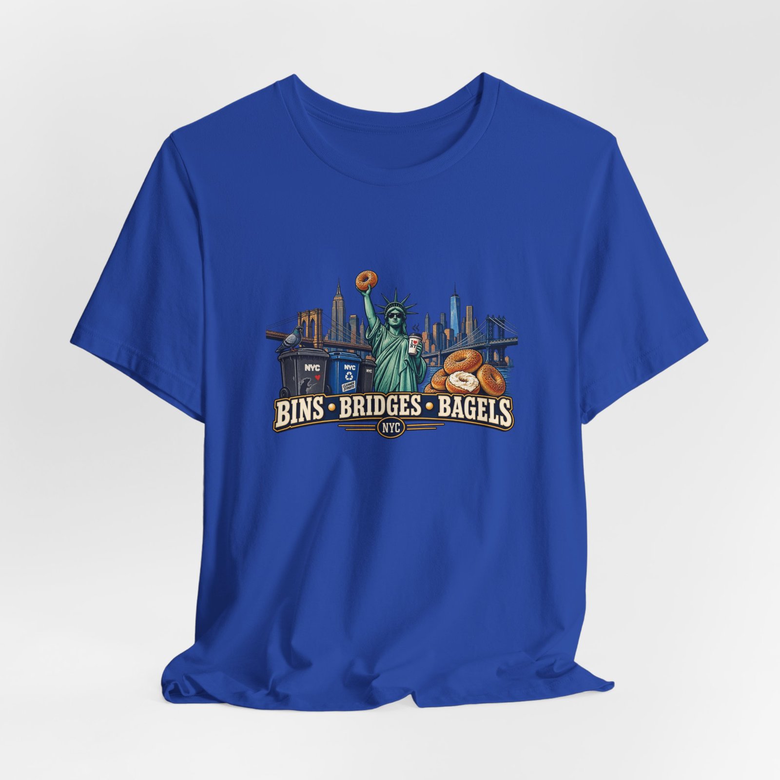 NYC Cleaner Streets Liberty Bagels Graphic Tee - Image 32