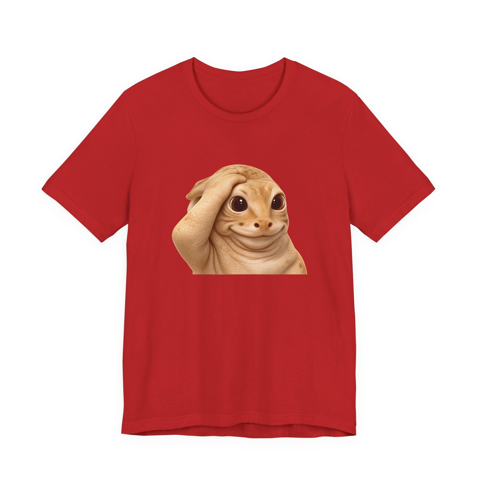 Funny Bashful Cat Reaction Meme Graphic Tee - Image 45