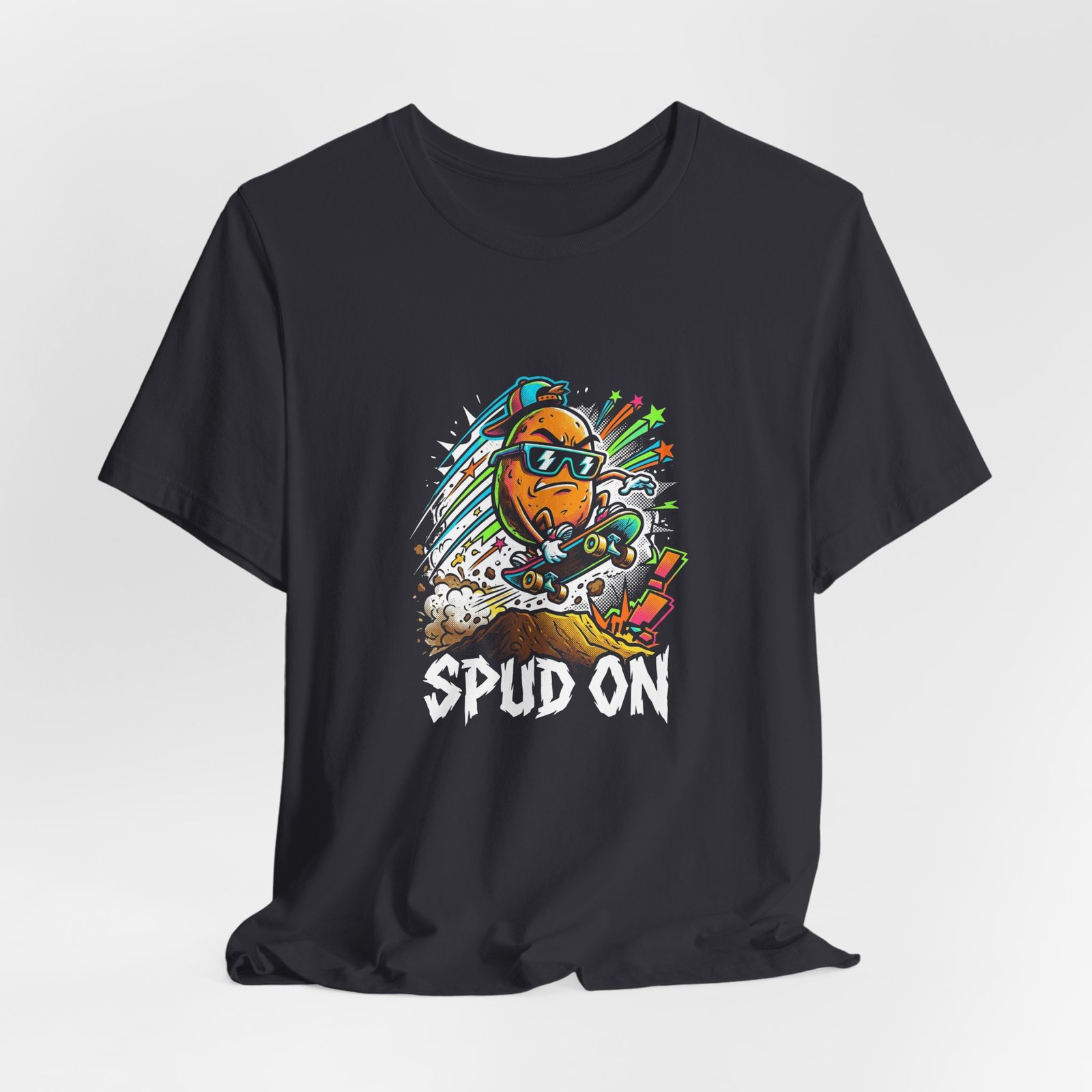 Spud On Skateboarding Potato Cartoon Graphic - Image 12