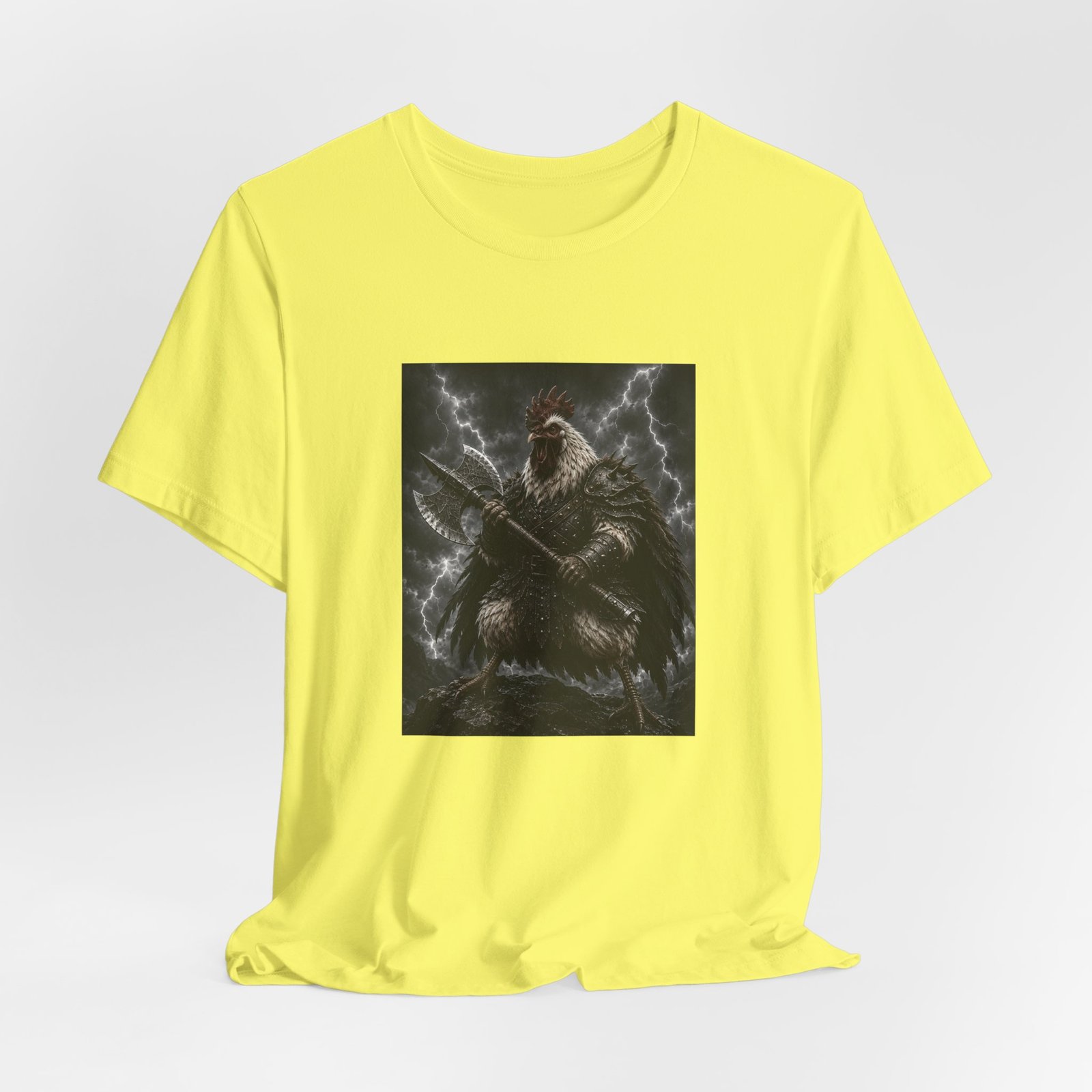 Fantasy Rooster War Lightning Axe Graphic Tee - Image 20