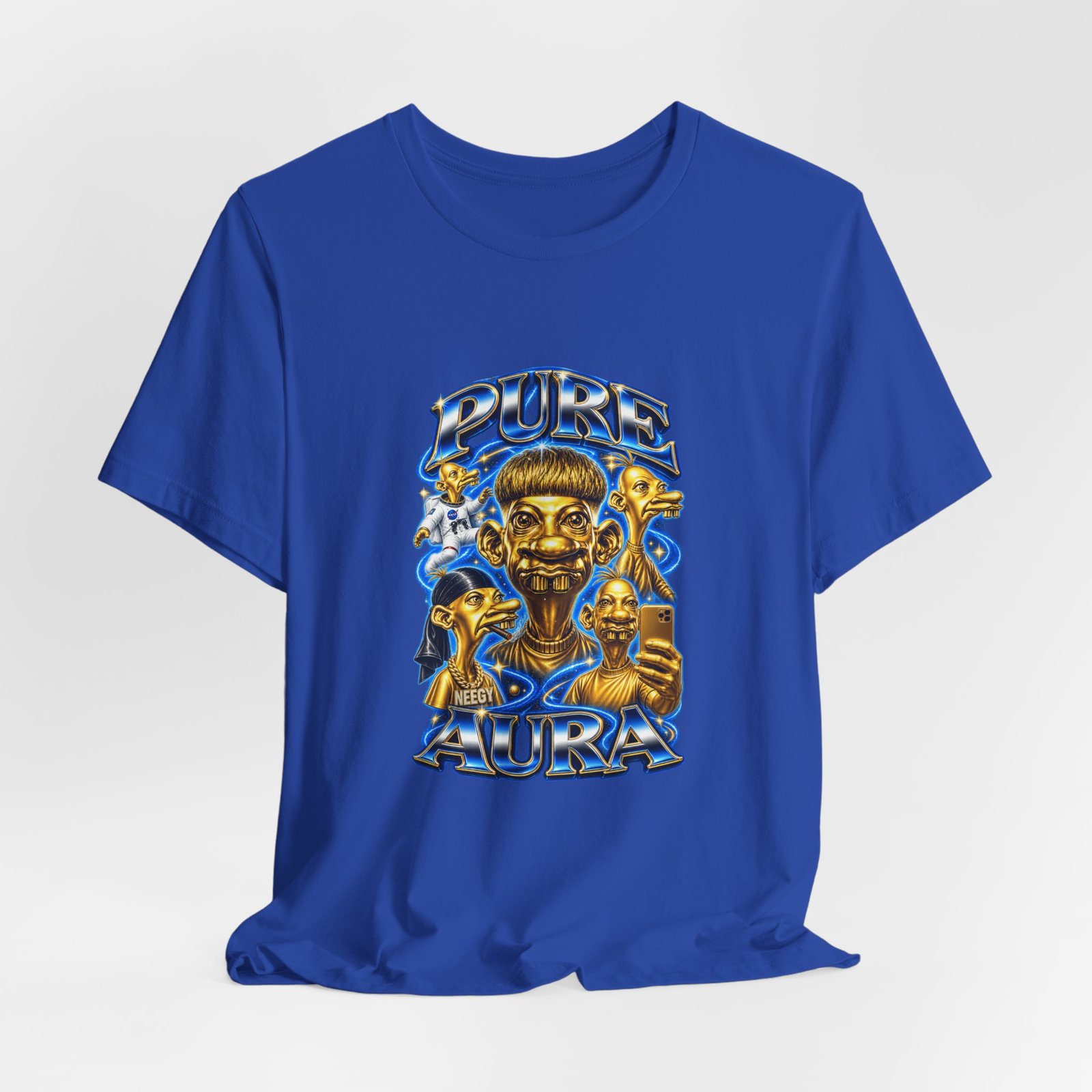 Pure Charisma Aura Neegy Cosmic Selfie Charisma Graphic Tee - Image 32