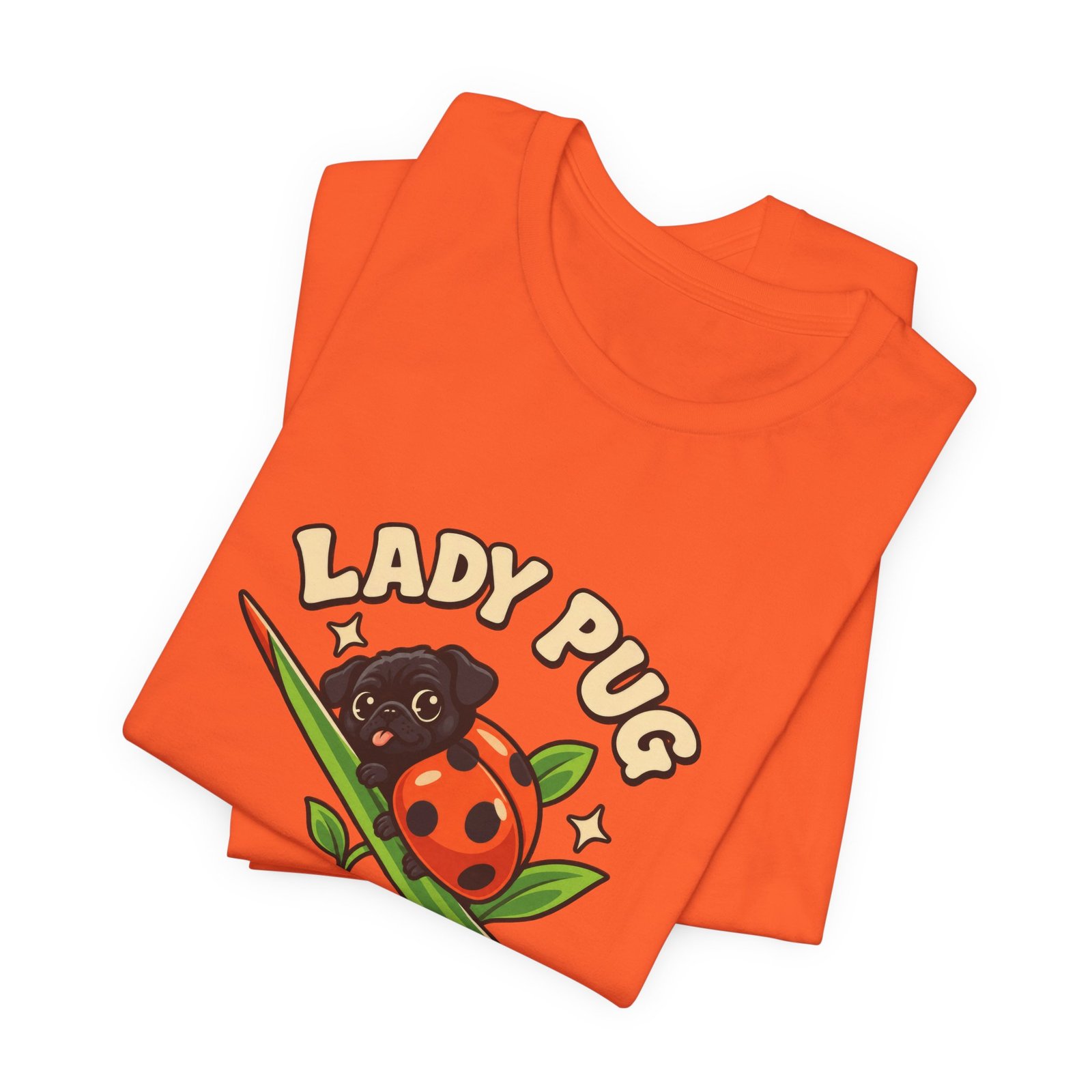 Lady Pug Cute Ladybug Dog Pun Graphic Tee - Image 7