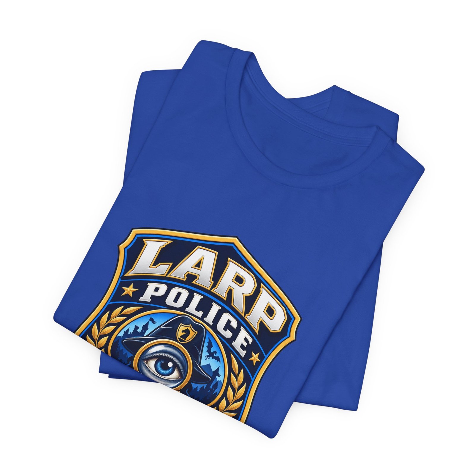 LARP Police Observe Verify Question Badge Tee - Image 31