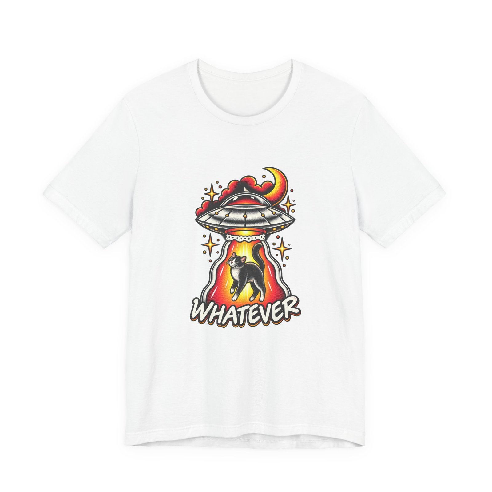 Whatever Spaceship Cat Graphic Tee