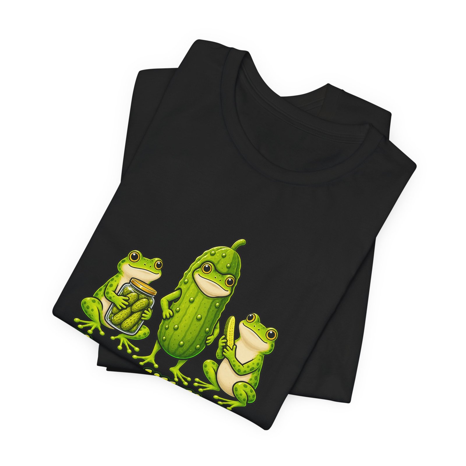 Im A Dill Light Funny Frog Pickle Pun Graphic Tee - Image 15