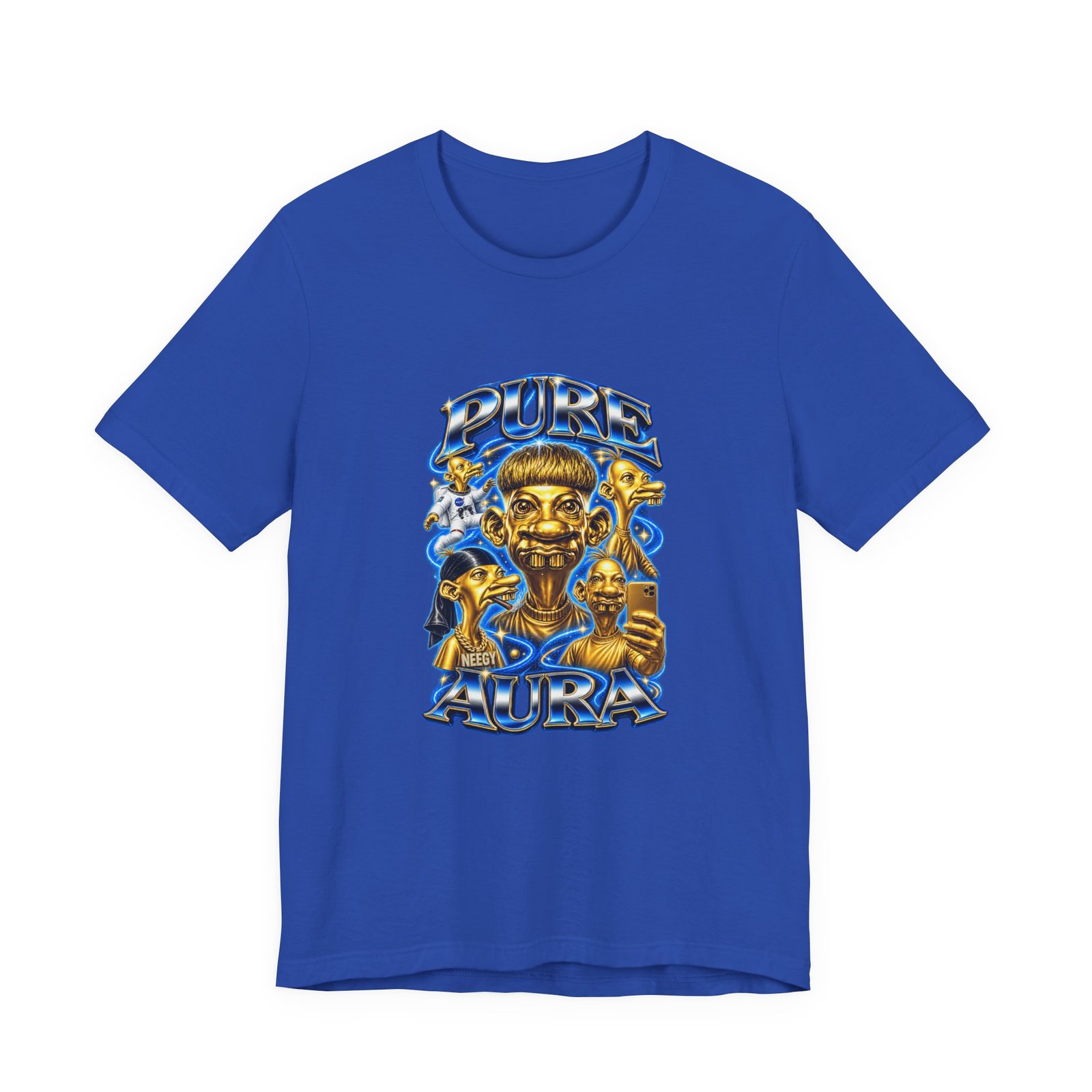 Pure Charisma Aura Neegy Cosmic Selfie Charisma Graphic Tee - Image 29