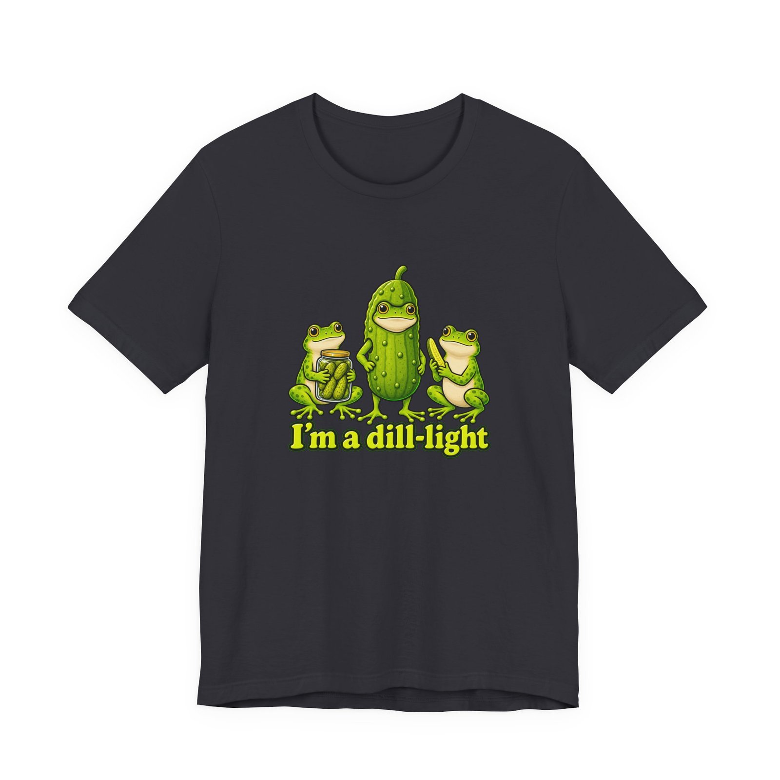 Im A Dill Light Funny Frog Pickle Pun Graphic Tee - Image 21