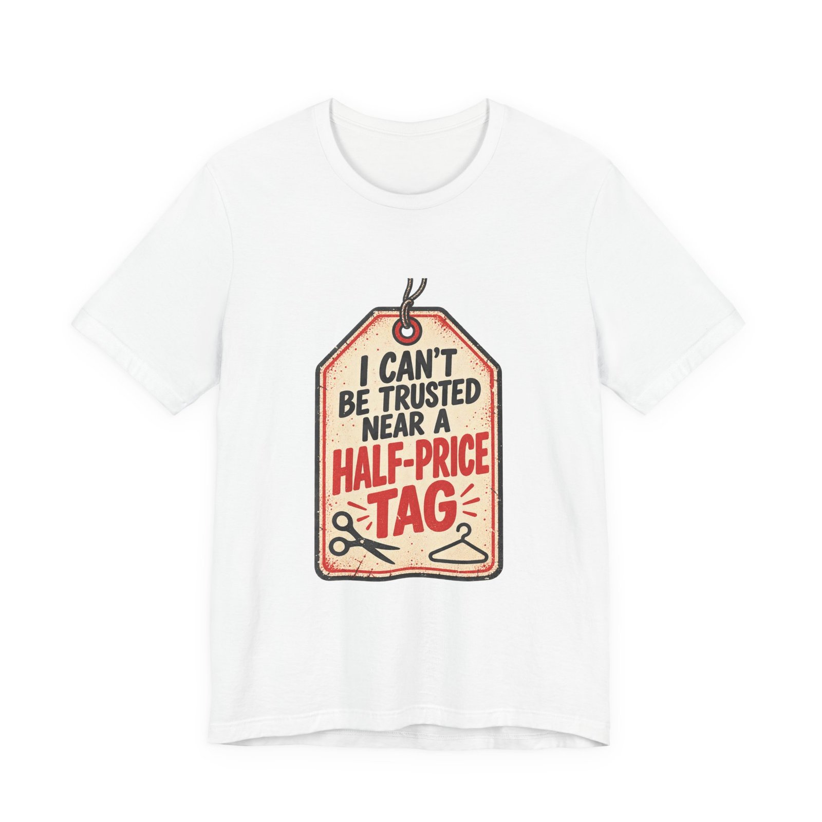 Funny Half Price Tag Bargain Shopping Graphic
