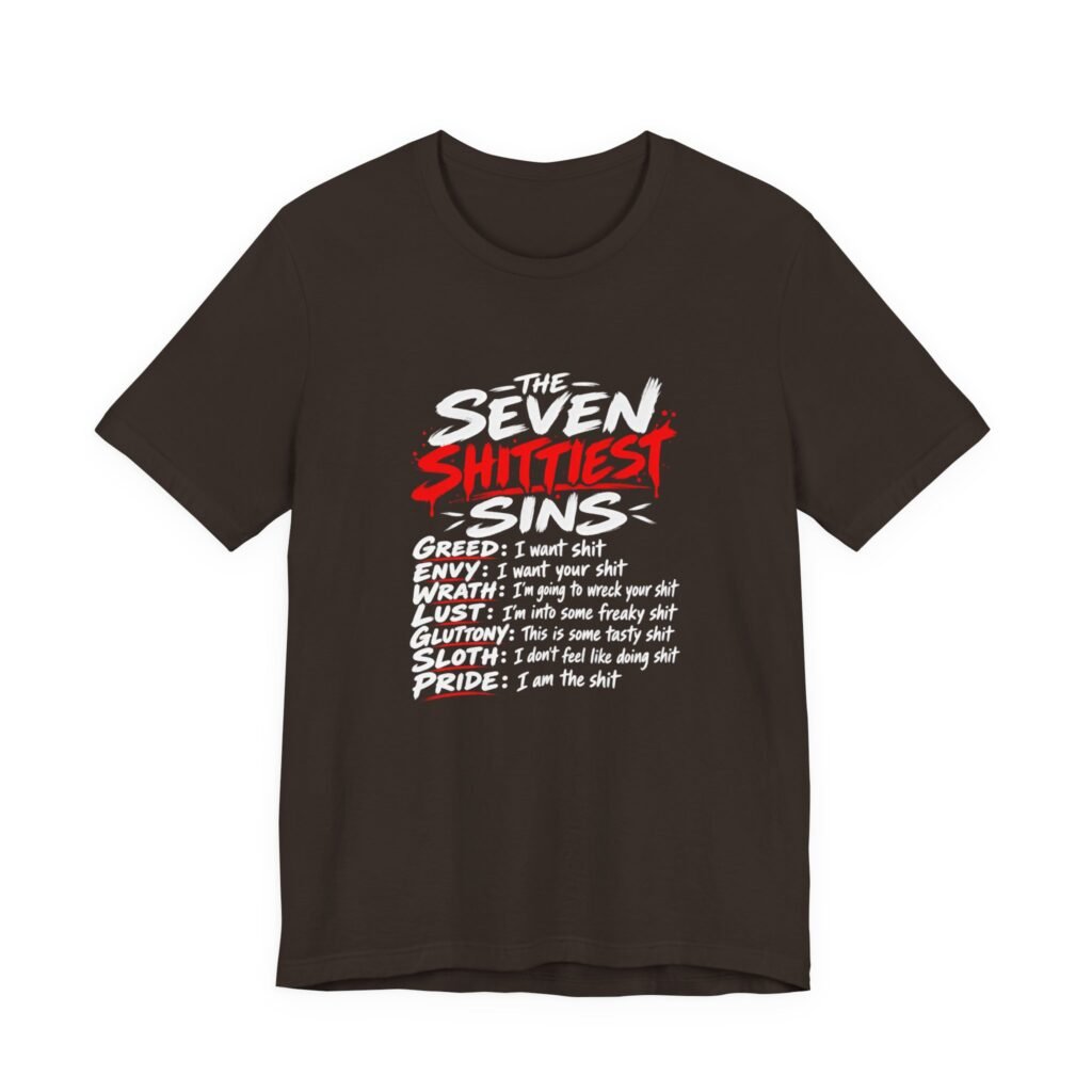 Seven Deadly Sins Crude Humor Graphic